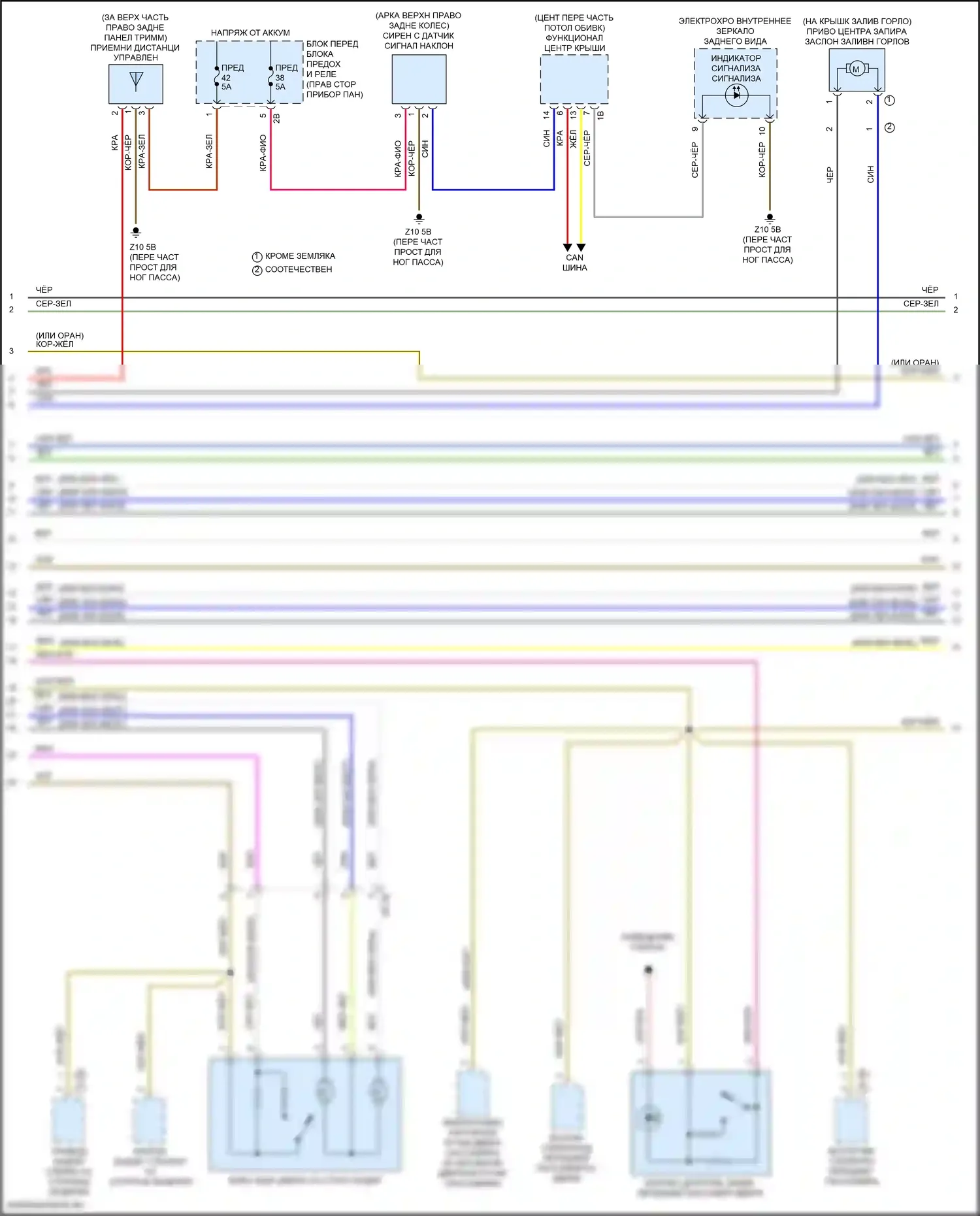 Сигнализация — Электросхема сигнализации и центрального замков, хэтчбек — Электросхема сигнализации и центрального замков, хэтчбек (2 из 3). MINI Cooper III рестайлинг 2 (2021-2024)