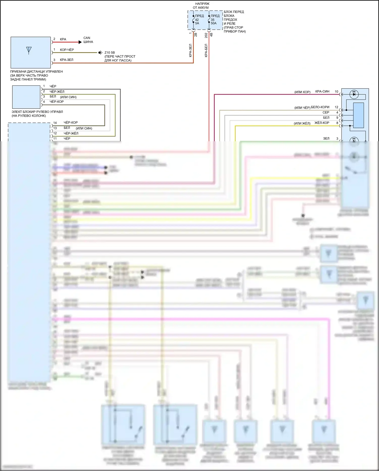 Сигнализация — Электросхема системы бесключевого доступа — Электросхема системы бесключевого доступа. MINI Cooper III рестайлинг 2 (2021-2024)