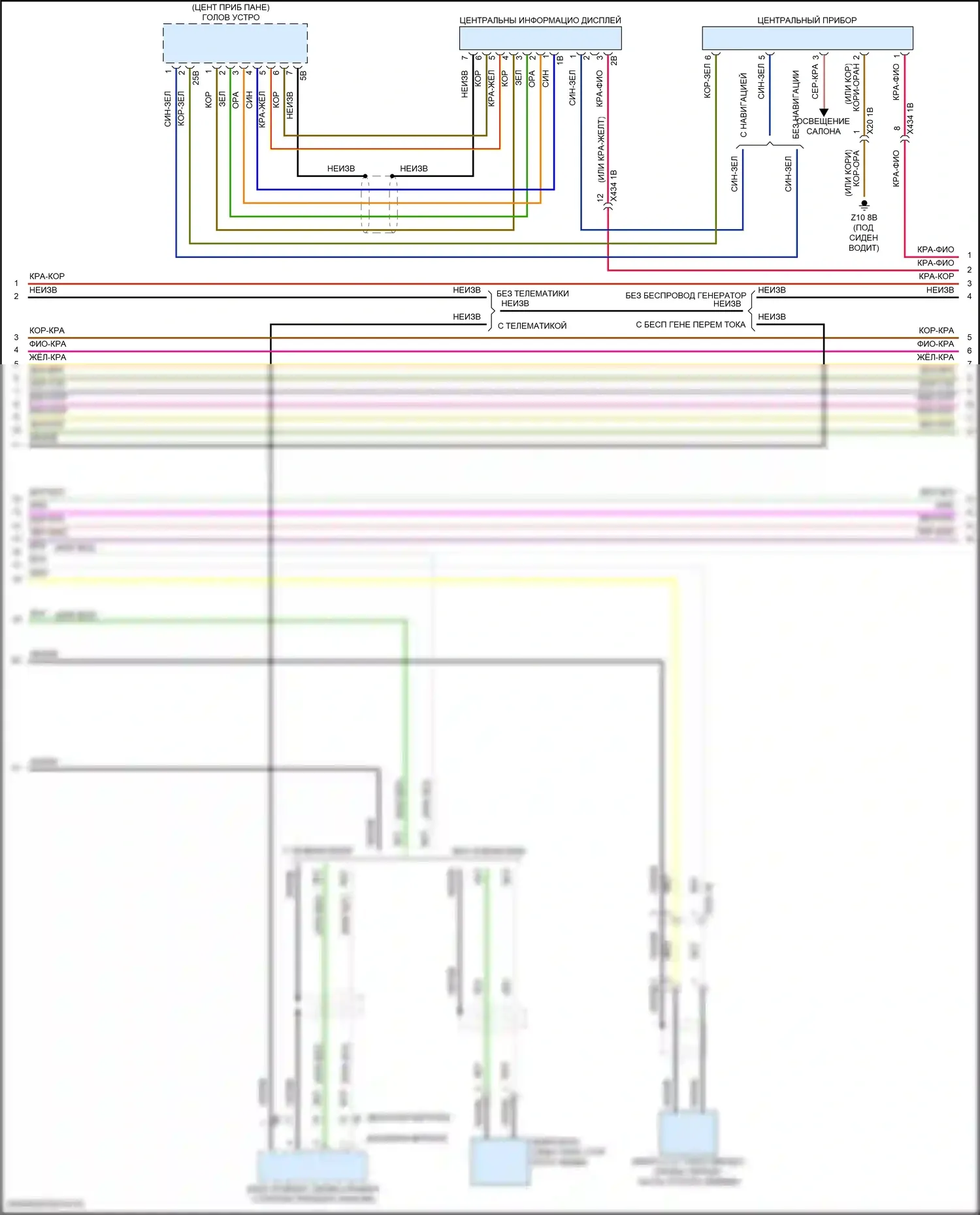 Системы помощи водителю — Электросхема навигации, с базовой магнитолой и активным звуковым оформлением — Электросхема навигации, с базовой магнитолой и активным звуковым оформлением (2 из 4). MINI Cooper III рестайлинг 2 (2021-2024)