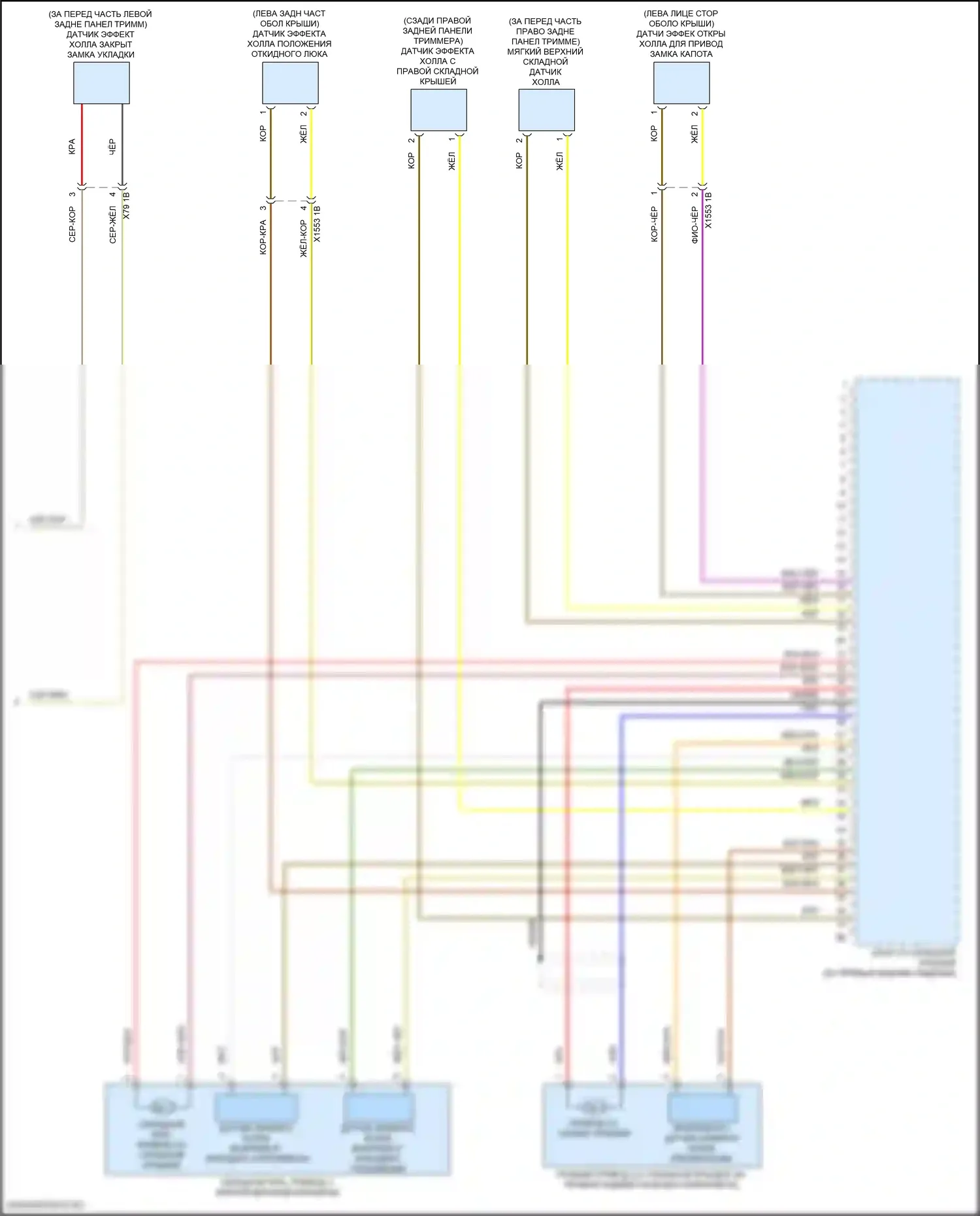 Складная крыша/люк — Электросхема со складной крышей — Электросхема со складной крышей (2 из 2). MINI Cooper III рестайлинг 2 (2021-2024)