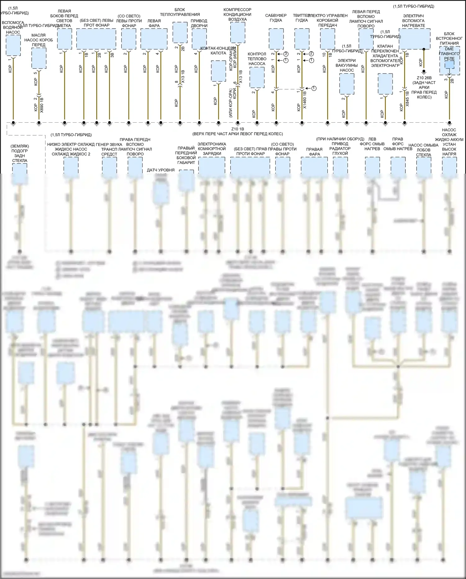 Точки подключения масс — Электросхема точек подключения масс — Электросхема точек подключения масс (1 из 4). MINI Cooper III рестайлинг 2 (2021-2024)