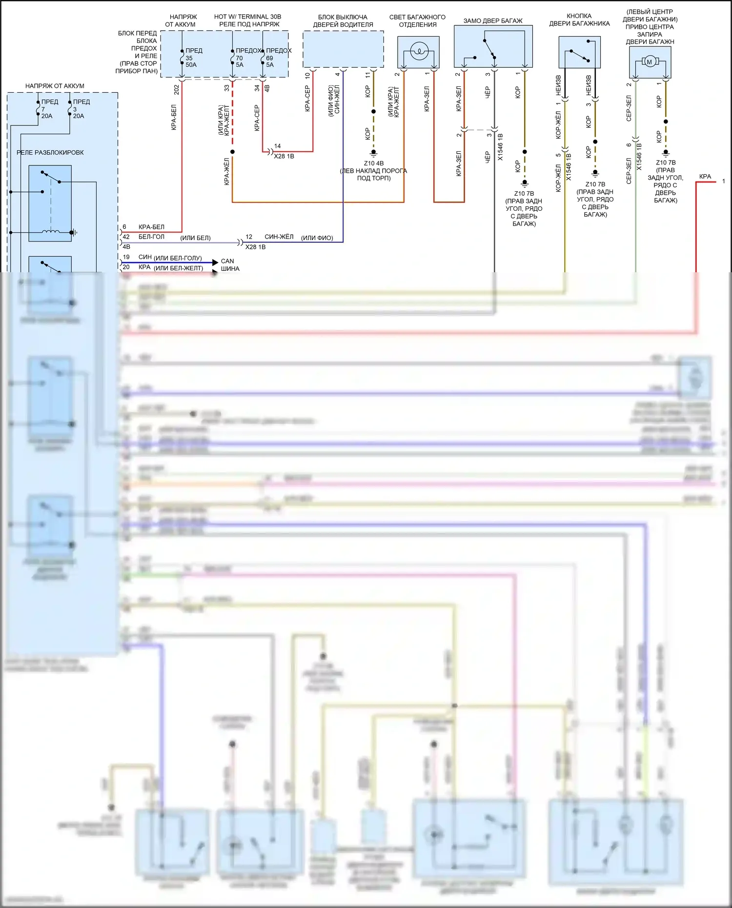 Центральный замок — Электросхема центрального замка, кабриолет — Электросхема центрального замка, кабриолет (1 из 2). MINI Cooper III рестайлинг 2 (2021-2024)