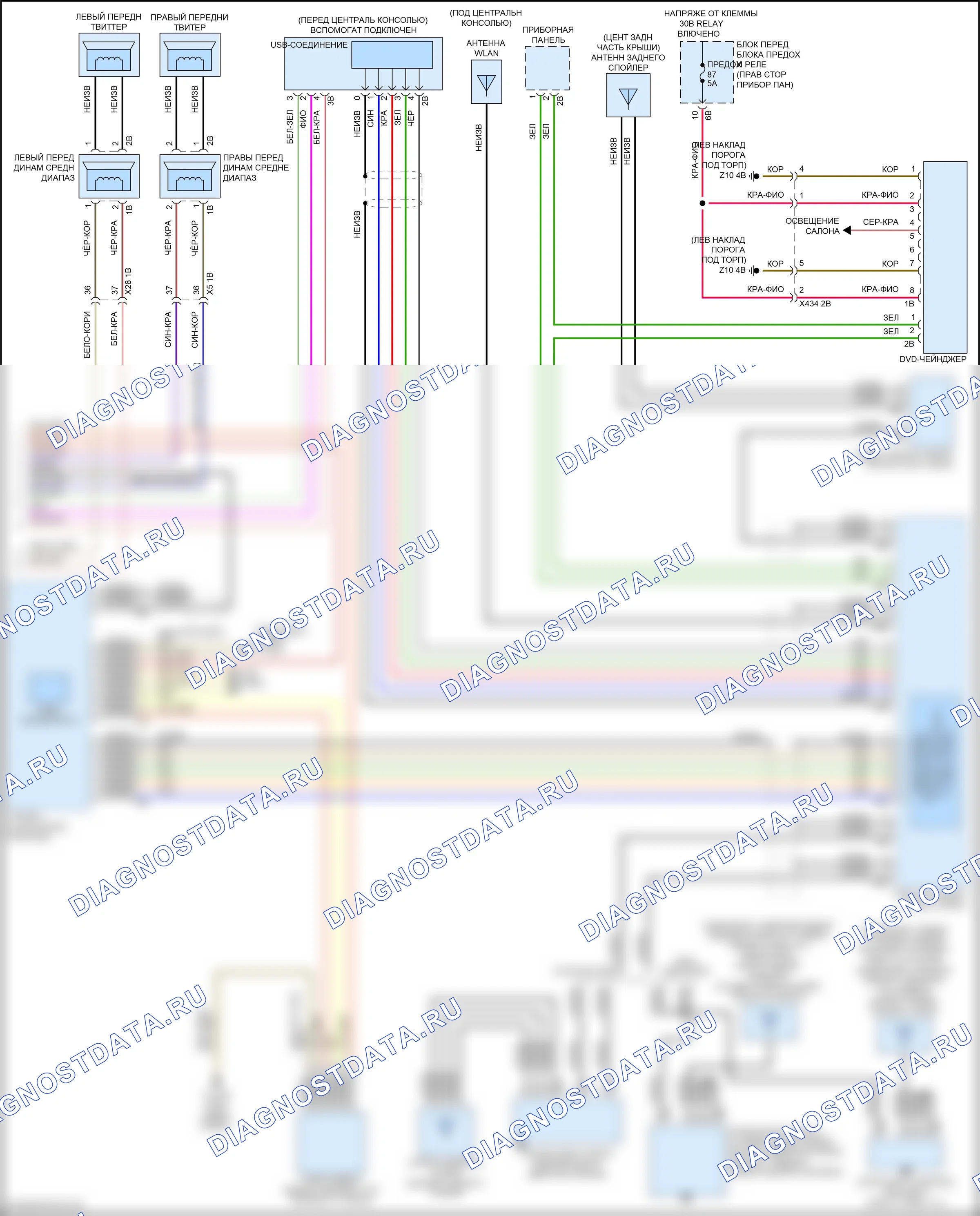 Системы помощи водителю — Электросхема навигации, с магнитолой hifi, без активного звукового оформления — Электросхема навигации, с магнитолой hifi, без активного звукового оформления (4 из 4). MINI John Cooper Works Countryman III (2023-2024)