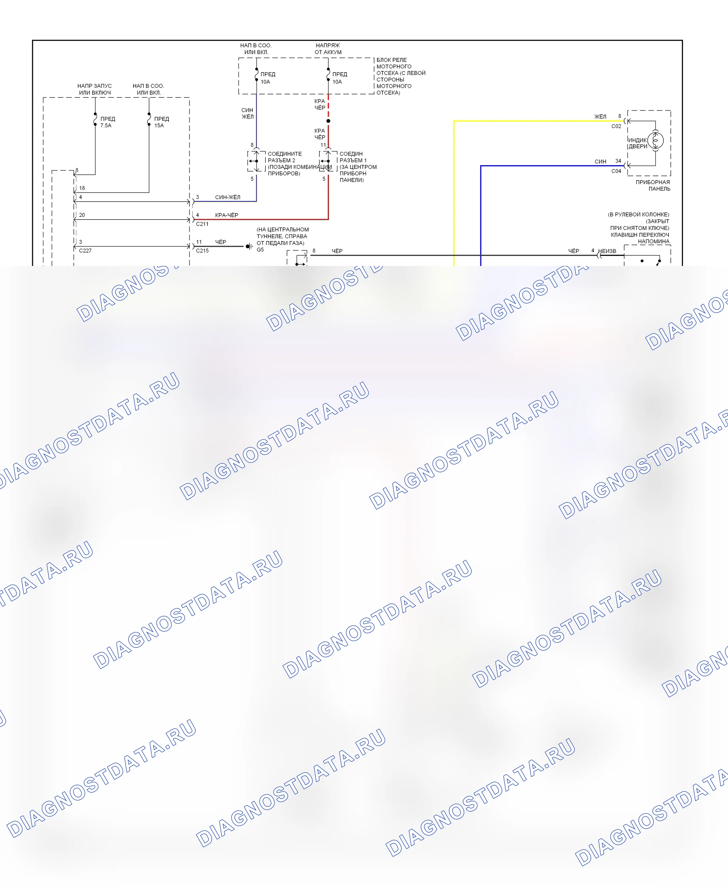 Освещение салона — Электросхема освещения салона, вагон — Электросхема освещения салона, вагон. Mitsubishi Lancer Ralliart IX (2003-2005)