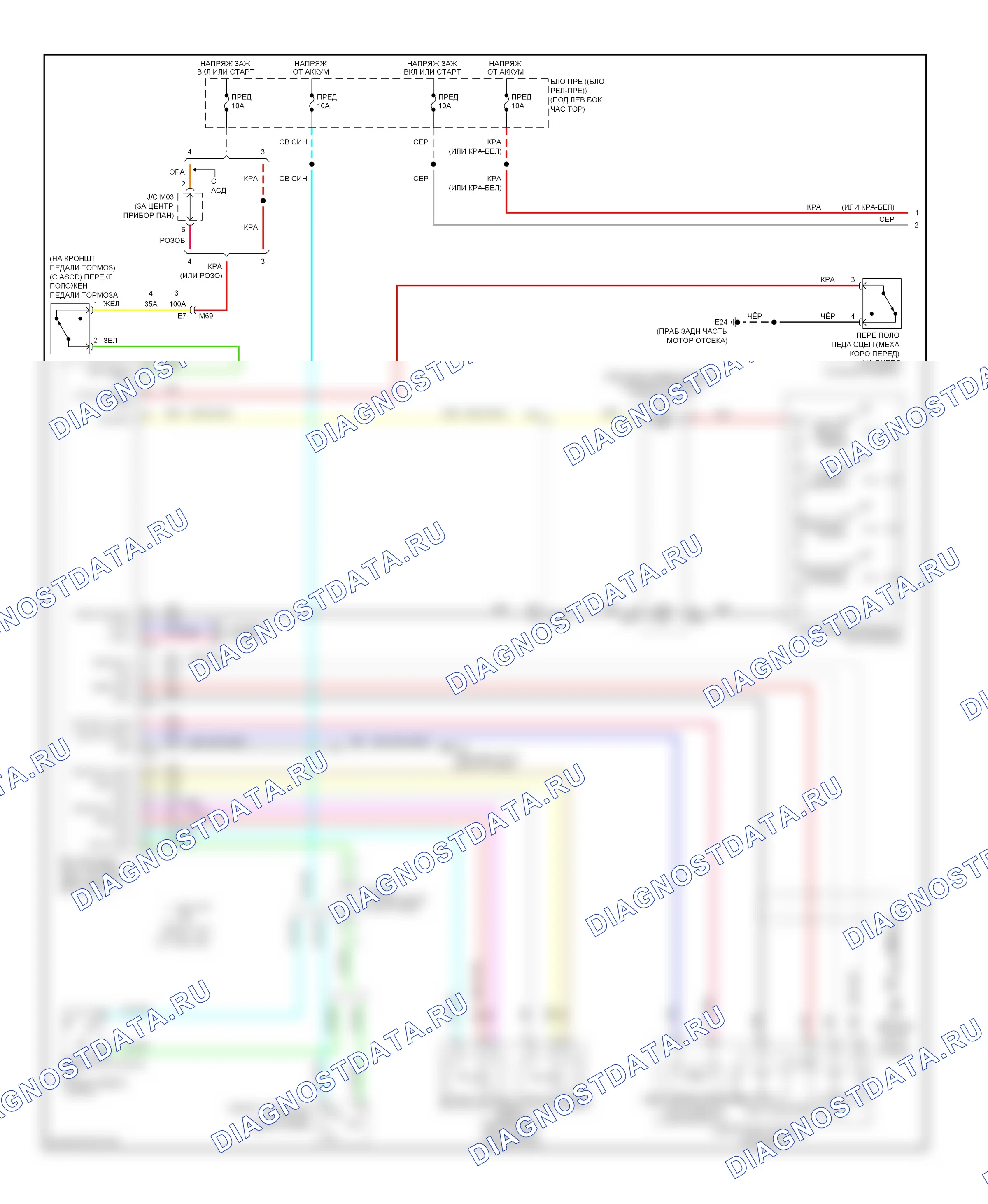 Круиз-контроль — Электросхема круиз-контроля — Электросхема круиз-контроля (1 из 2). Nissan Note E12 (2012-2016)