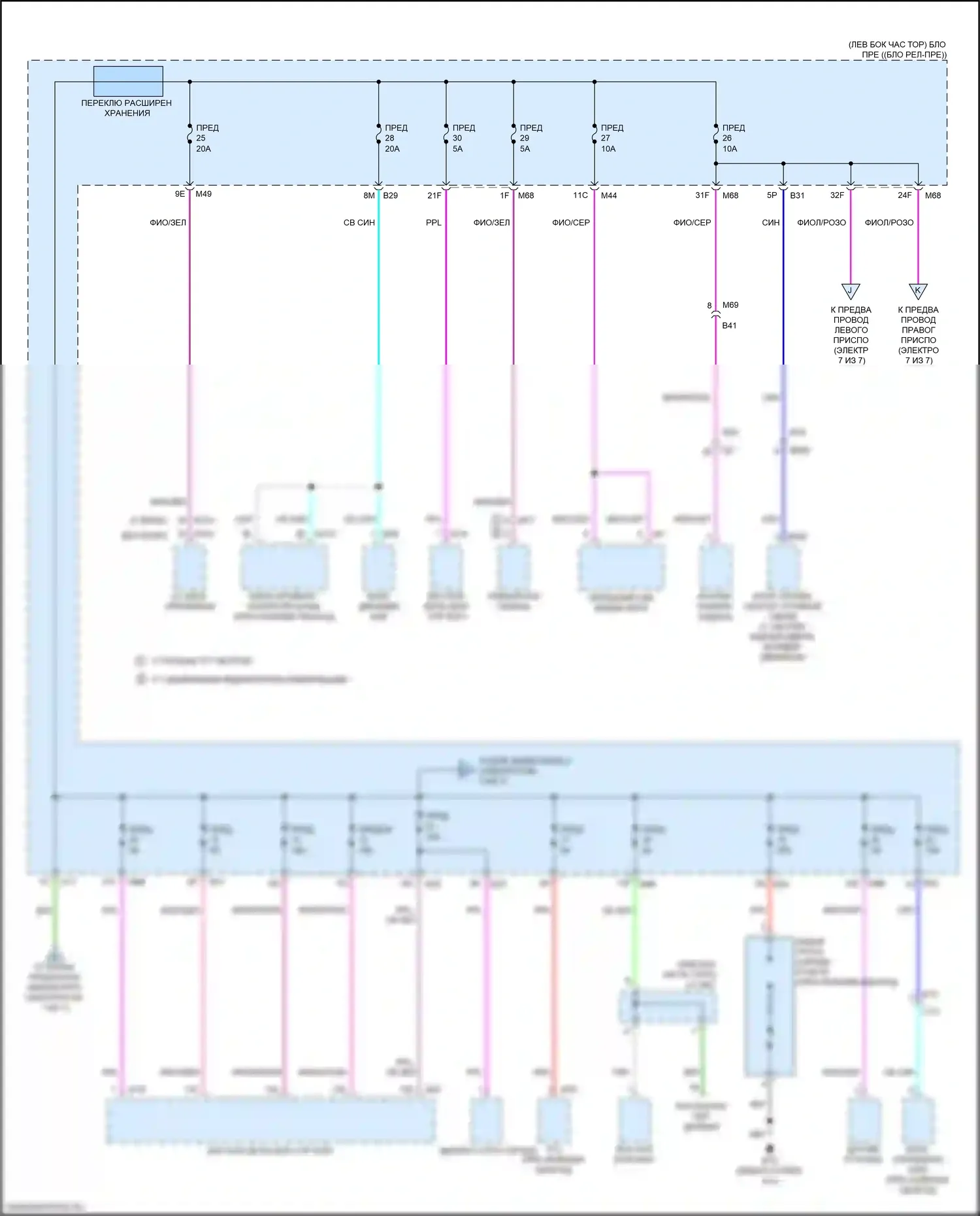 Блок предохранителей и реле — Электросхема блока предохранителей реле — Электросхема блока предохранителей реле (2 из 7). Nissan Qashqai III (2021-2024)