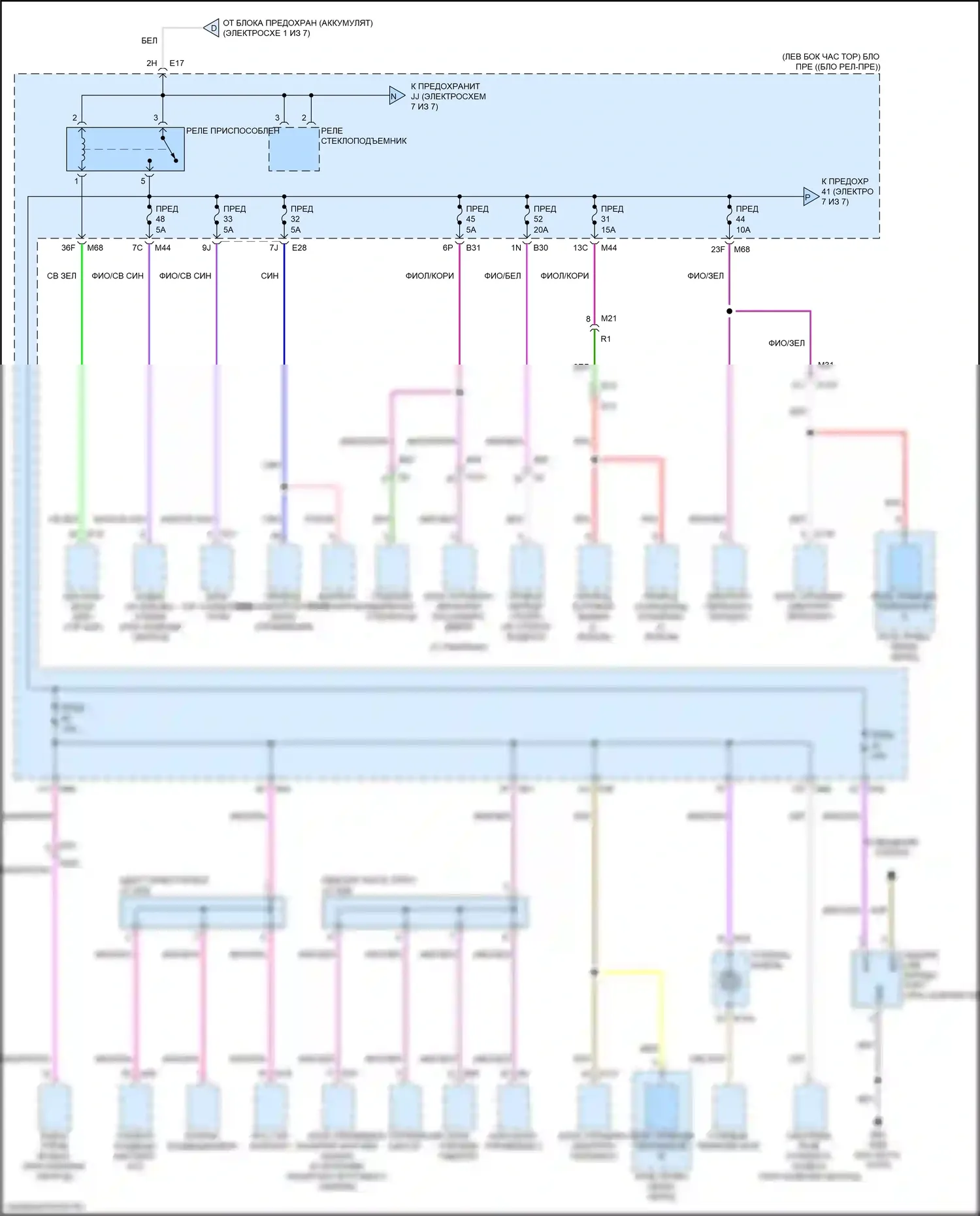 Блок предохранителей и реле — Электросхема блока предохранителей реле — Электросхема блока предохранителей реле (6 из 7). Nissan Qashqai III (2021-2024)