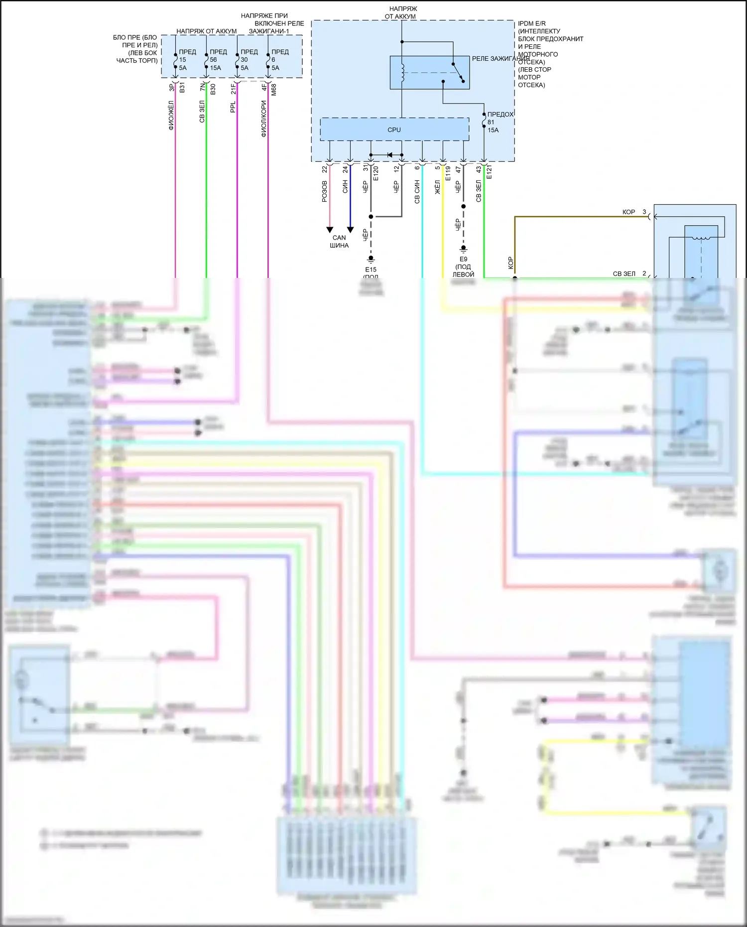 Дворники и омыватели — Электросхема задних дворников и омывателей — Электросхема задних дворников и омывателей. Nissan Qashqai III (2021-2024)