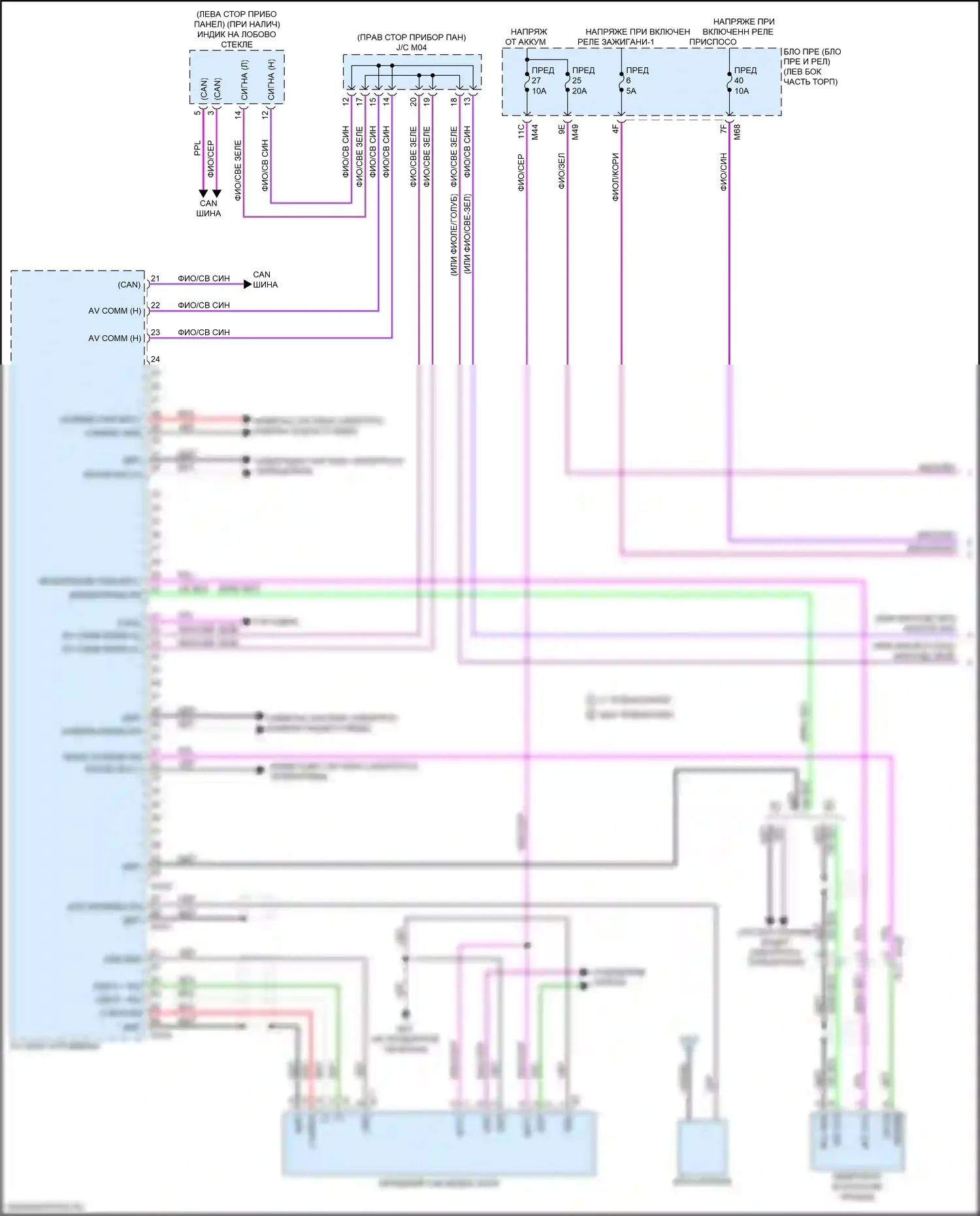 Магнитола — Электросхема магнитола, без bose — Электросхема магнитола, без bose (1 из 5). Nissan Qashqai III (2021-2024)