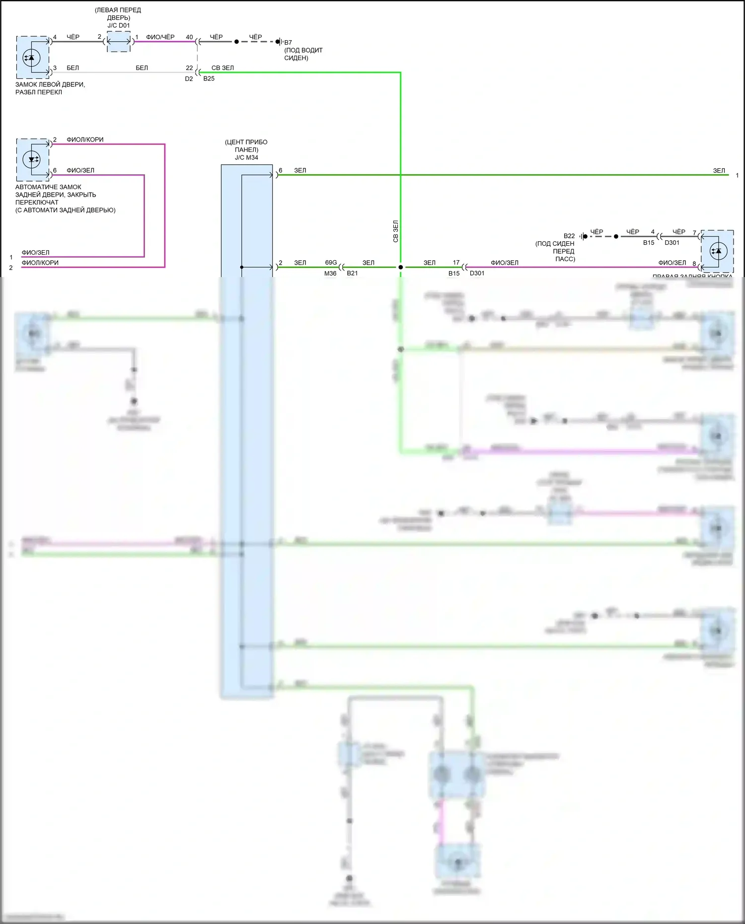 Освещение салона — Электросхема подсветки приборной панели — Электросхема подсветки приборной панели (2 из 3). Nissan Qashqai III (2021-2024)