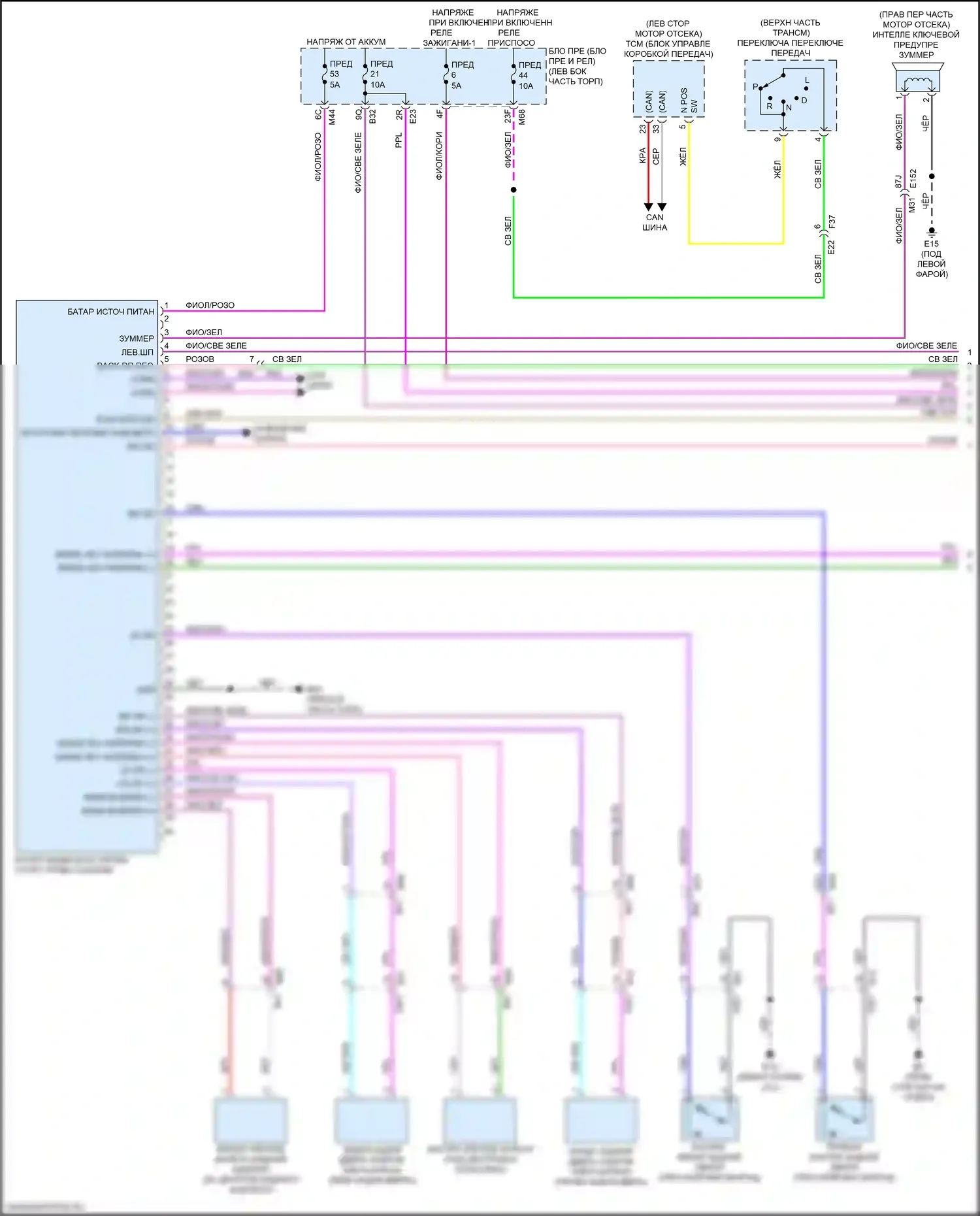 Центральный замок — Электросхема центрального замка — Электросхема центрального замка (1 из 3). Nissan Qashqai III (2021-2024)
