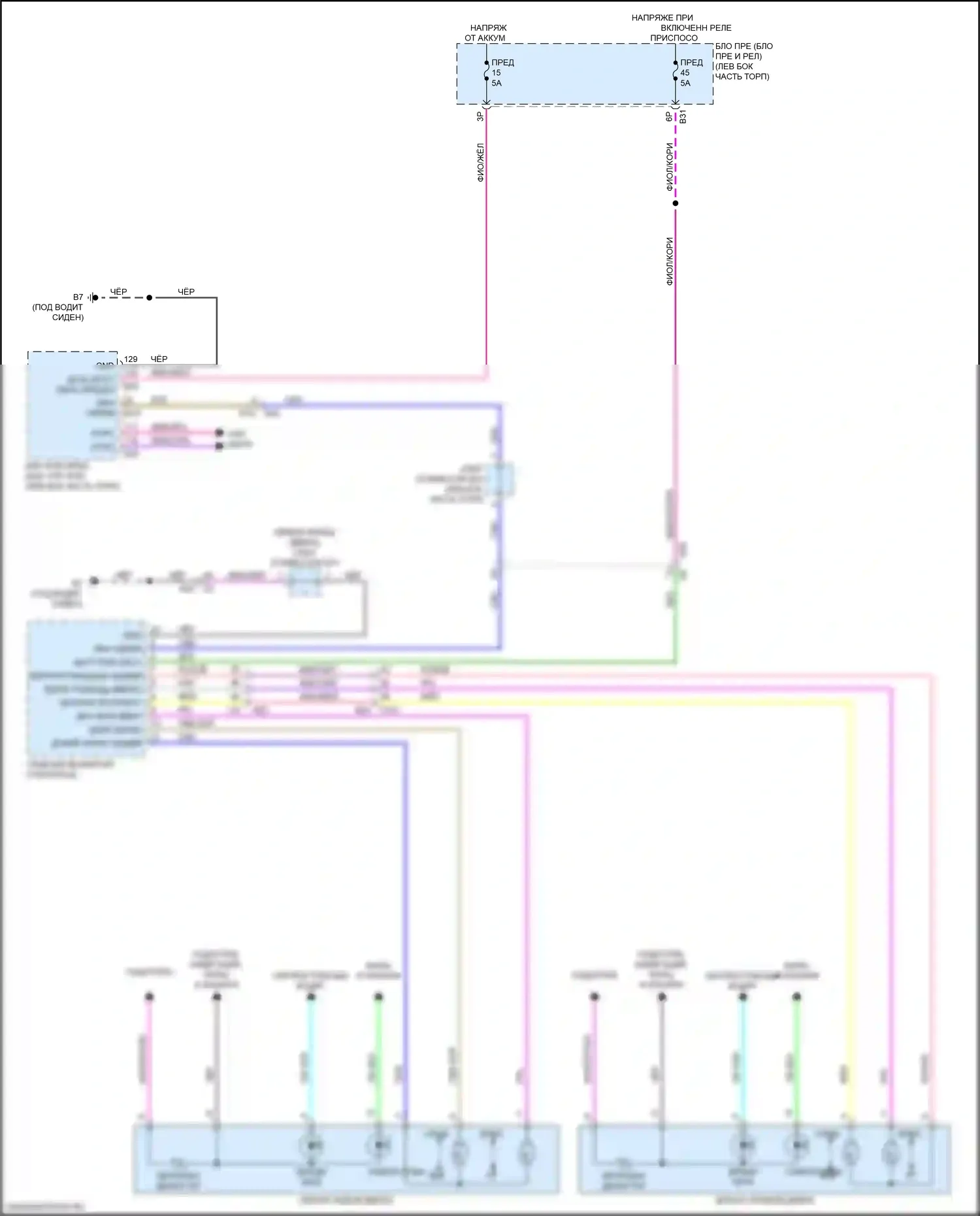 Управление зеркалами заднего вида — Электросхема управления зеркалами заднего вида — Электросхема управления зеркалами заднего вида. Nissan Qashqai III (2021-2024)