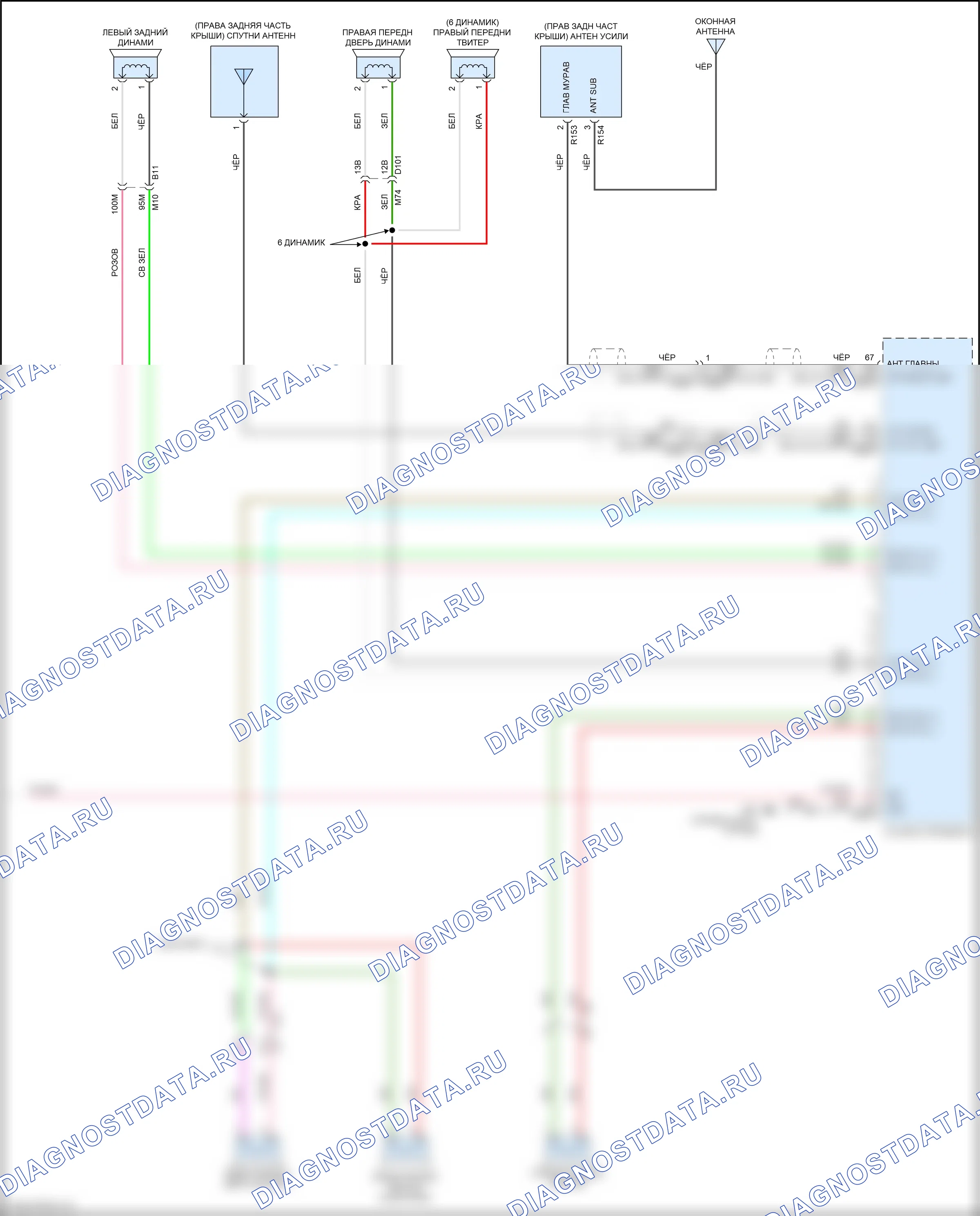 Магнитола — Электросхема магнитола, без bose, с 8-дюймовым цветным дисплеем — Электросхема магнитола, без bose, с 8-дюймовым цветным дисплеем (3 из 3). Nissan Sentra B18 (2019-2024)