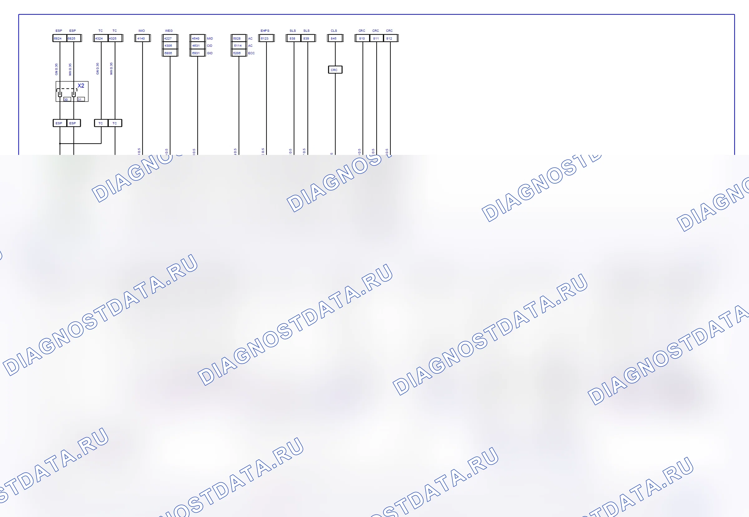 Система двигателя — Электросхема Multec (Z 16 XEP, 2005-2008) — Электросхема Multec (Z 16 XEP, 2005-2008), Схема 2 из 2. Opel Astra G (1998-2009)