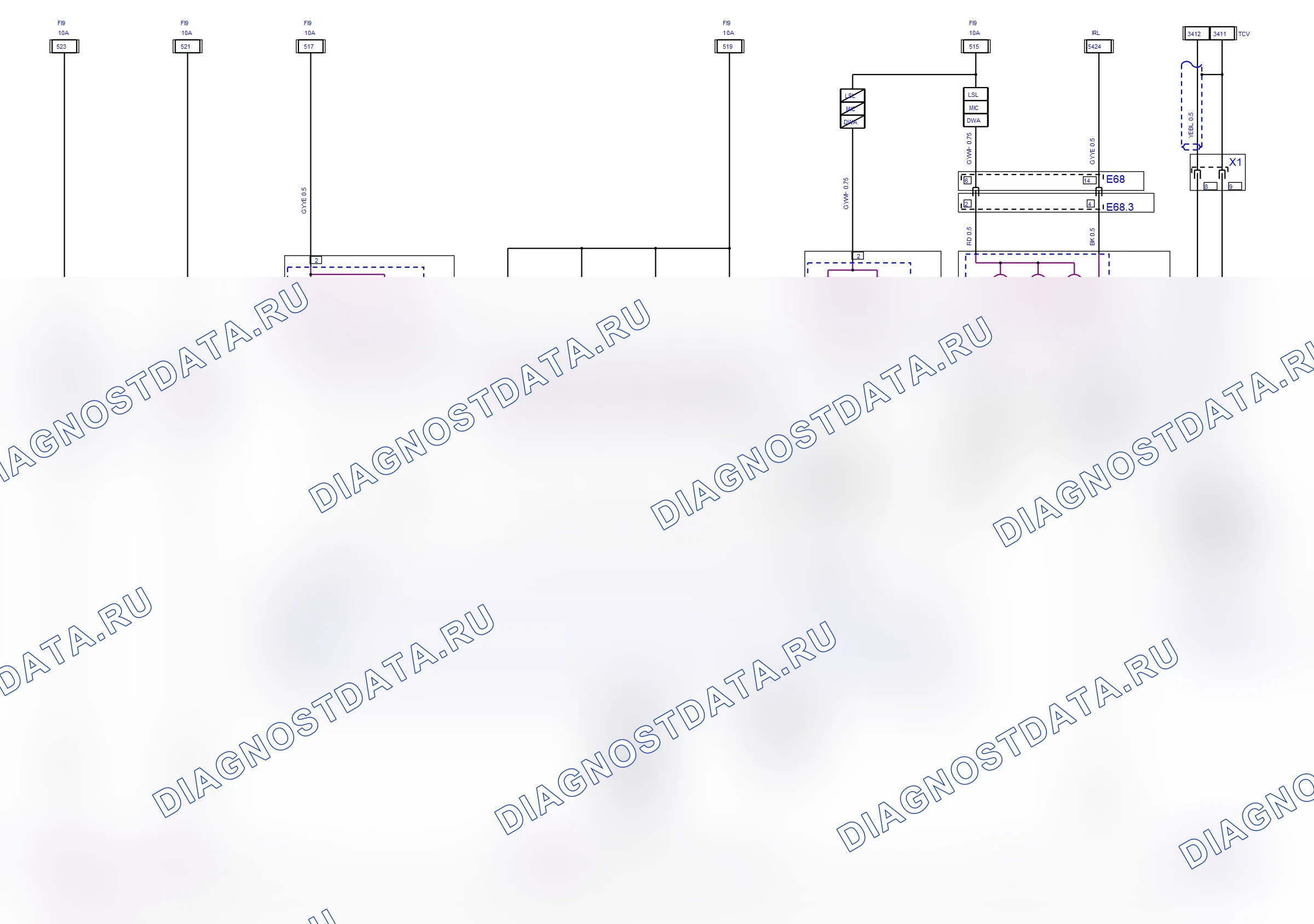 Система кузова — Электросхема отопления салона (2007) — Электросхема отопления салона (2007). Opel Corsa D (2007-2011)