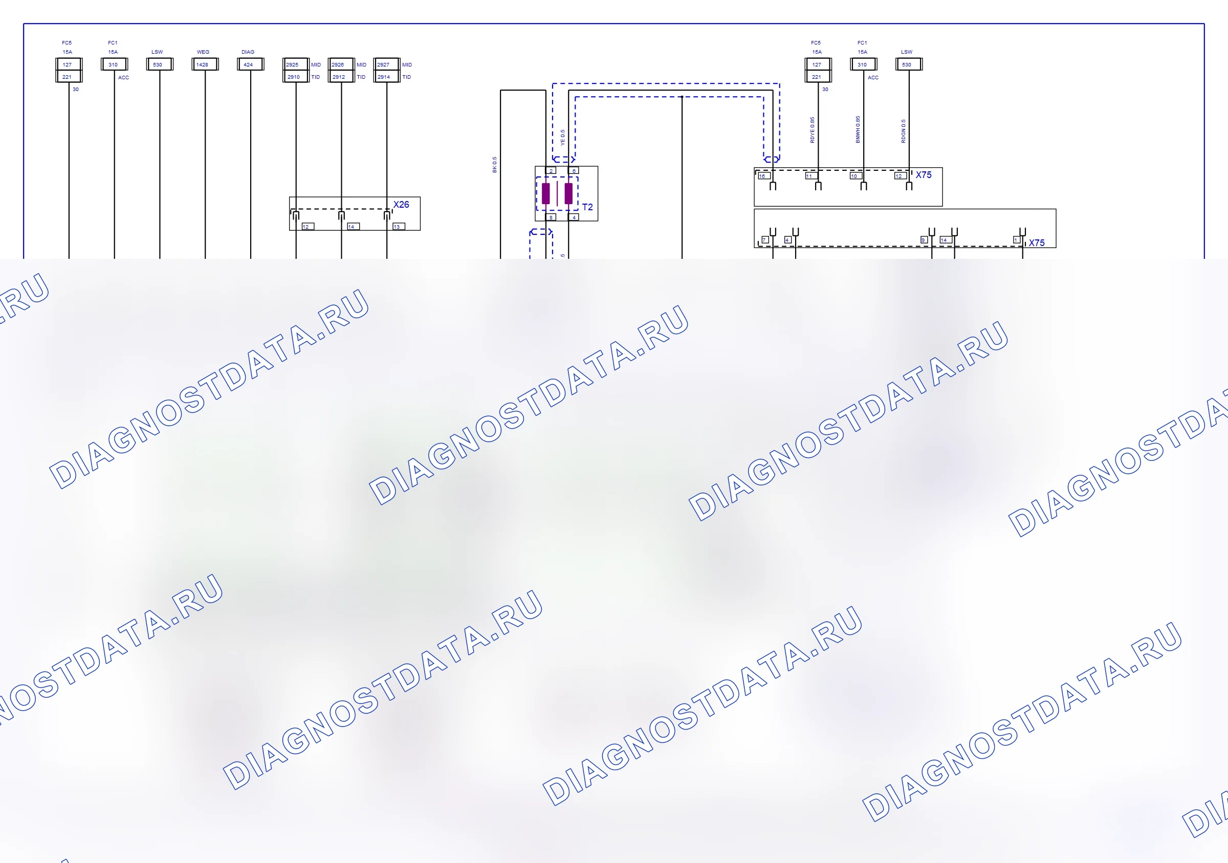 Система кузова — Электросхема аудиосистемы (2002) — Электросхема аудиосистемы (2002), Схема 1 из 3. Opel Frontera B (1999-2005)