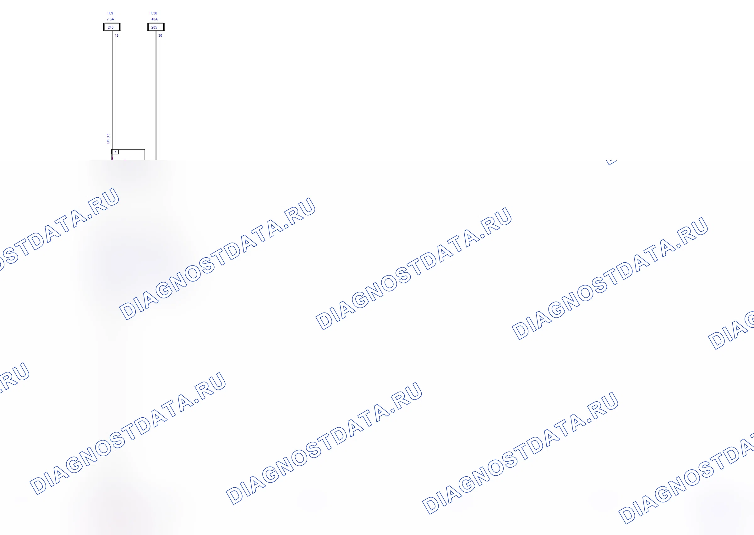 Система двигателя — Электросхема Motronic (Z 28 NEH, Z 28 NEL, Z 28 NET, 2008) — Электросхема Motronic (Z 28 NEH, Z 28 NEL, Z 28 NET, 2008), Схема 4 из 4. Opel Signum I рестайлинг (2002-2008)