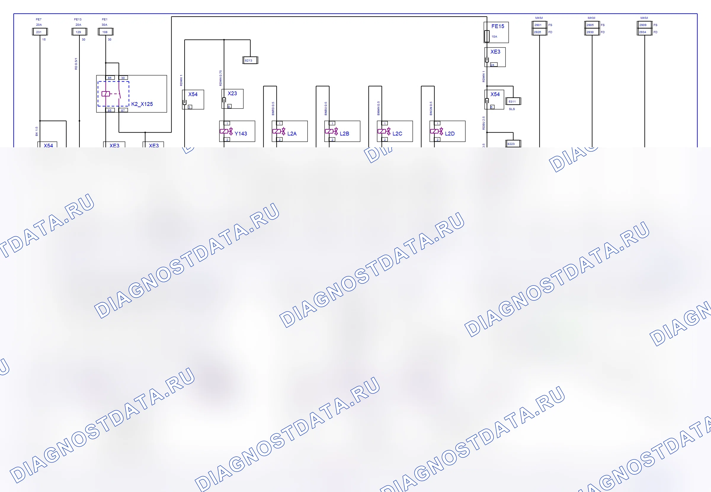 Система двигателя — Электросхема Simtec (Z 22 YH, 2003) — Электросхема Simtec (Z 22 YH, 2003), Схема 1 из 2. Opel Vectra C (2002-2008)
