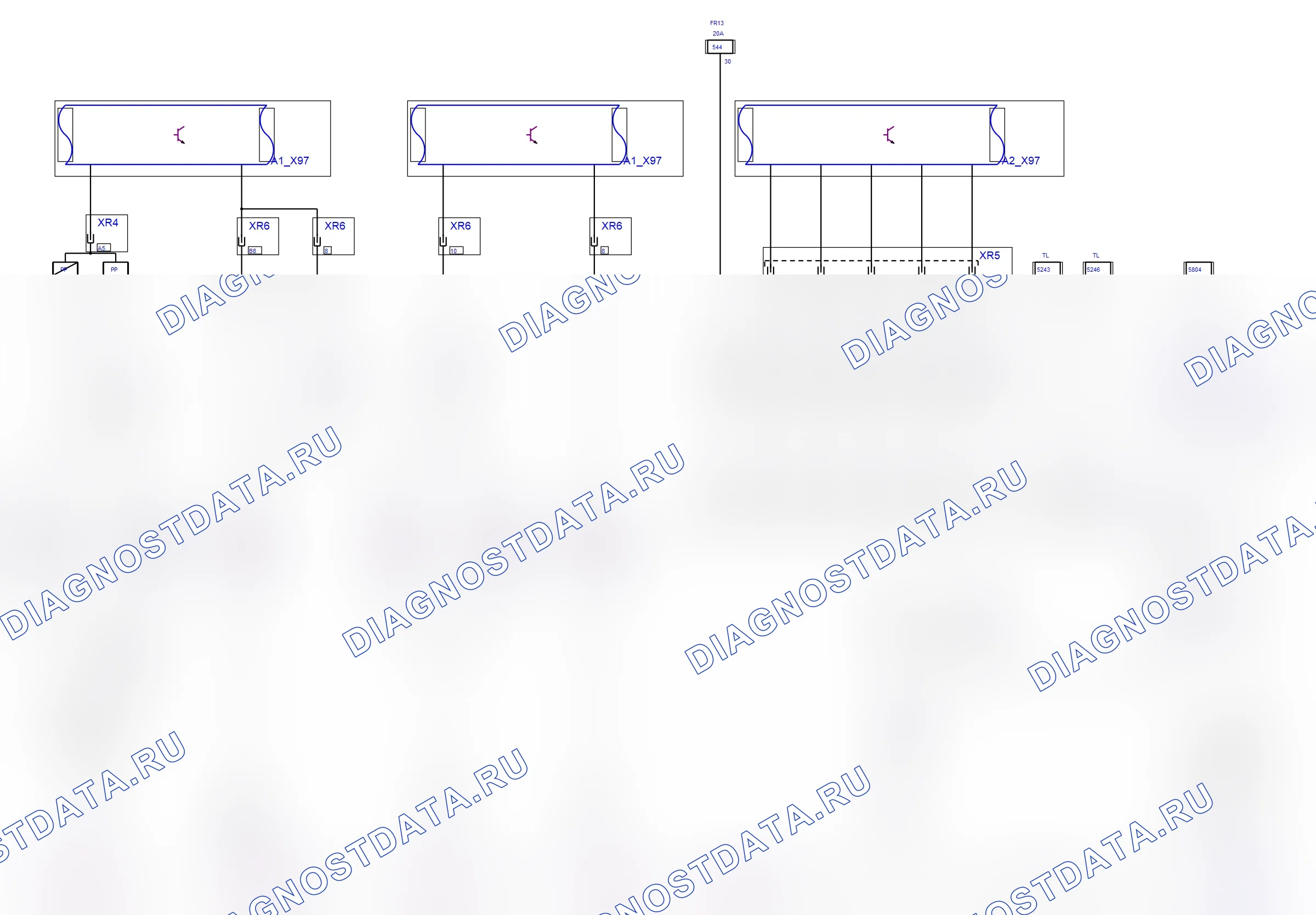 Система кузова — Электросхема внешнего освещения (2006) — Электросхема внешнего освещения (2006), Схема 3 из 7. Opel Vectra C (2002-2008)