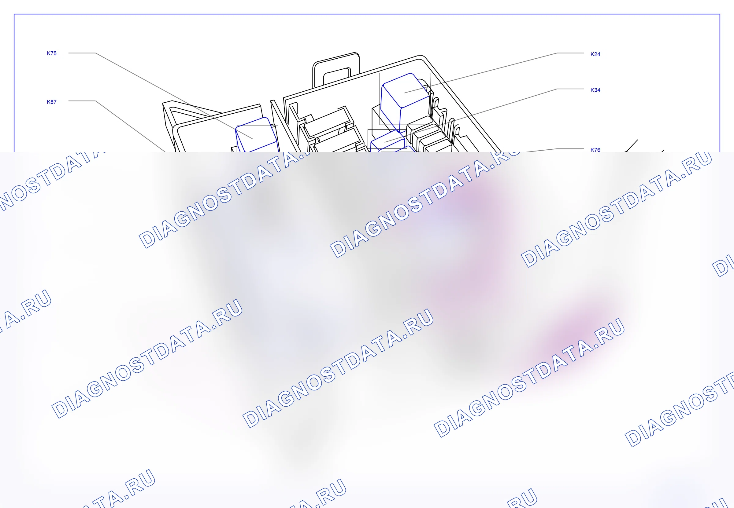 Блоки предохранителей и реле — Блоки предохранителей и реле: Моторный отсек - коробка предохранителей и реле  Компрессор, без кондиционера  Дополнительный обогреватель - электрический, пассажирский с (P11042) — Блоки предохранителей и реле: Моторный отсек - коробка предохранителей и реле  Компрессор, без кондиционера  Дополнительный обогреватель - электрический, пассажирский с (P11042). Opel Vivaro A (2001-2011)