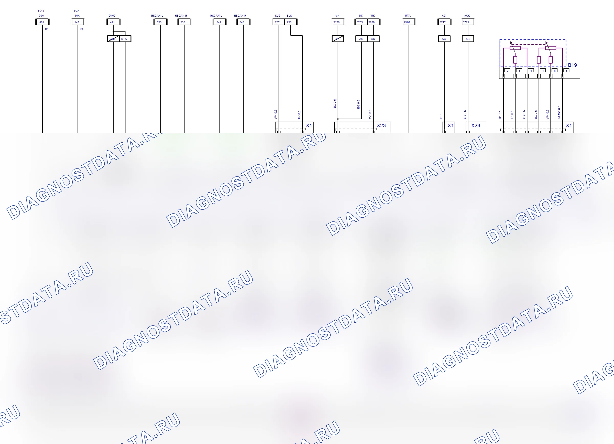 Система двигателя — Электросхема дизеля (M9R 780, M9R 782, M9R 784, 2009-2011) — Электросхема дизеля (M9R 780, M9R 782, M9R 784, 2009-2011), Схема 1 из 2. Opel Vivaro A (2001-2011)