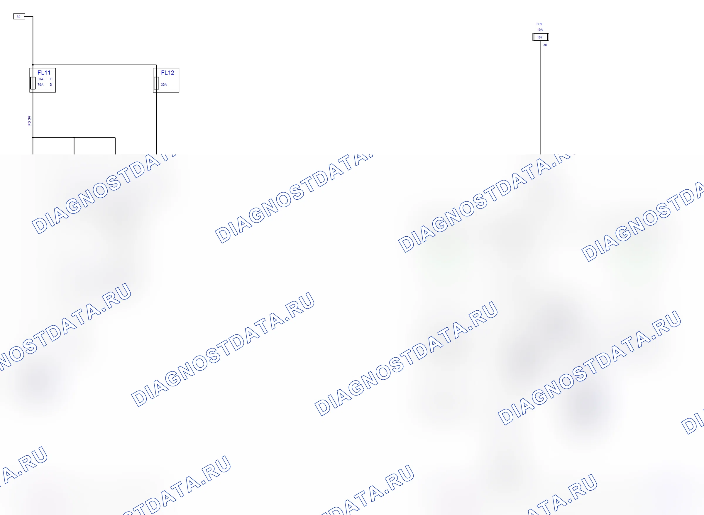 Система кузова — Электросхема линии диагностики (2009) — Электросхема линии диагностики (2009). Opel Vivaro A (2001-2011)