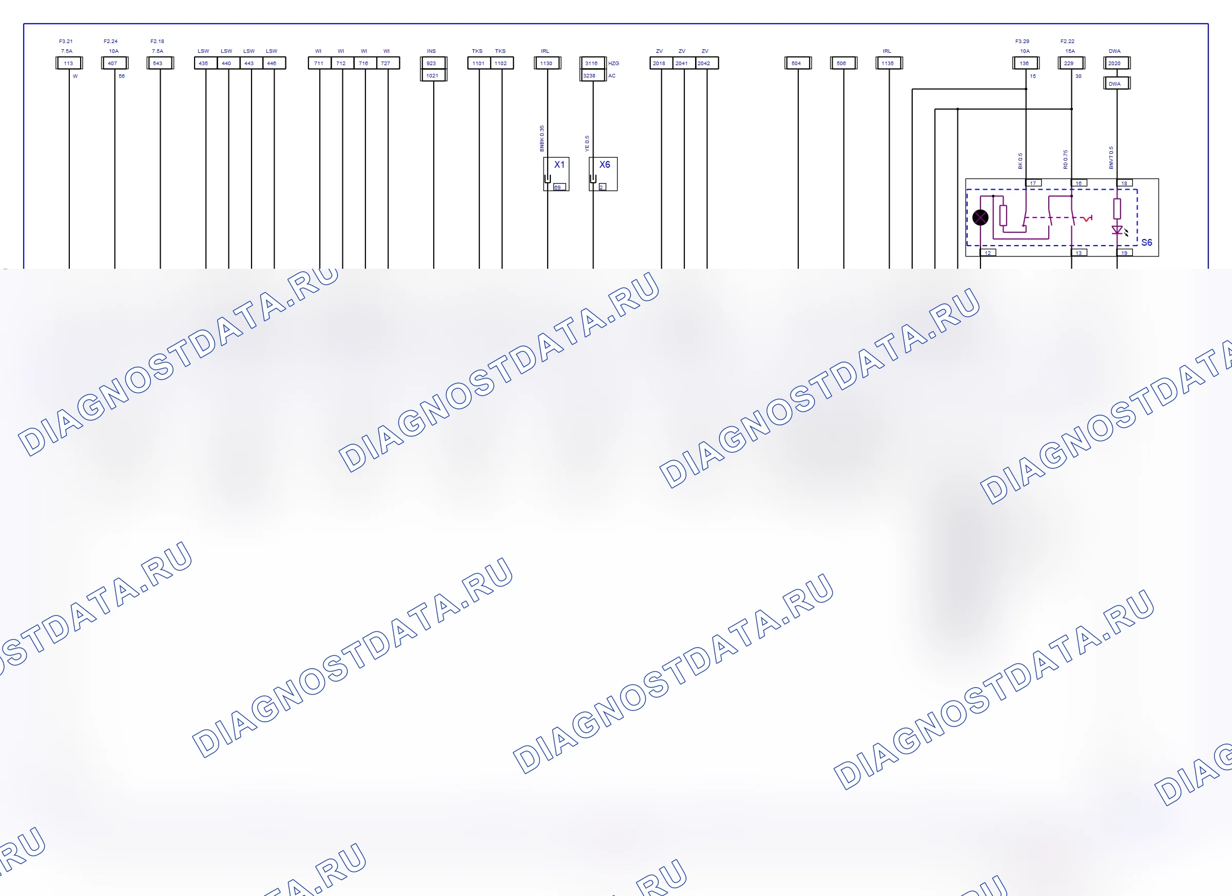 Система кузова — Электросхема мультитаймера (2001) — Электросхема мультитаймера (2001). Opel Zafira A рестайлинг (1999-2005)