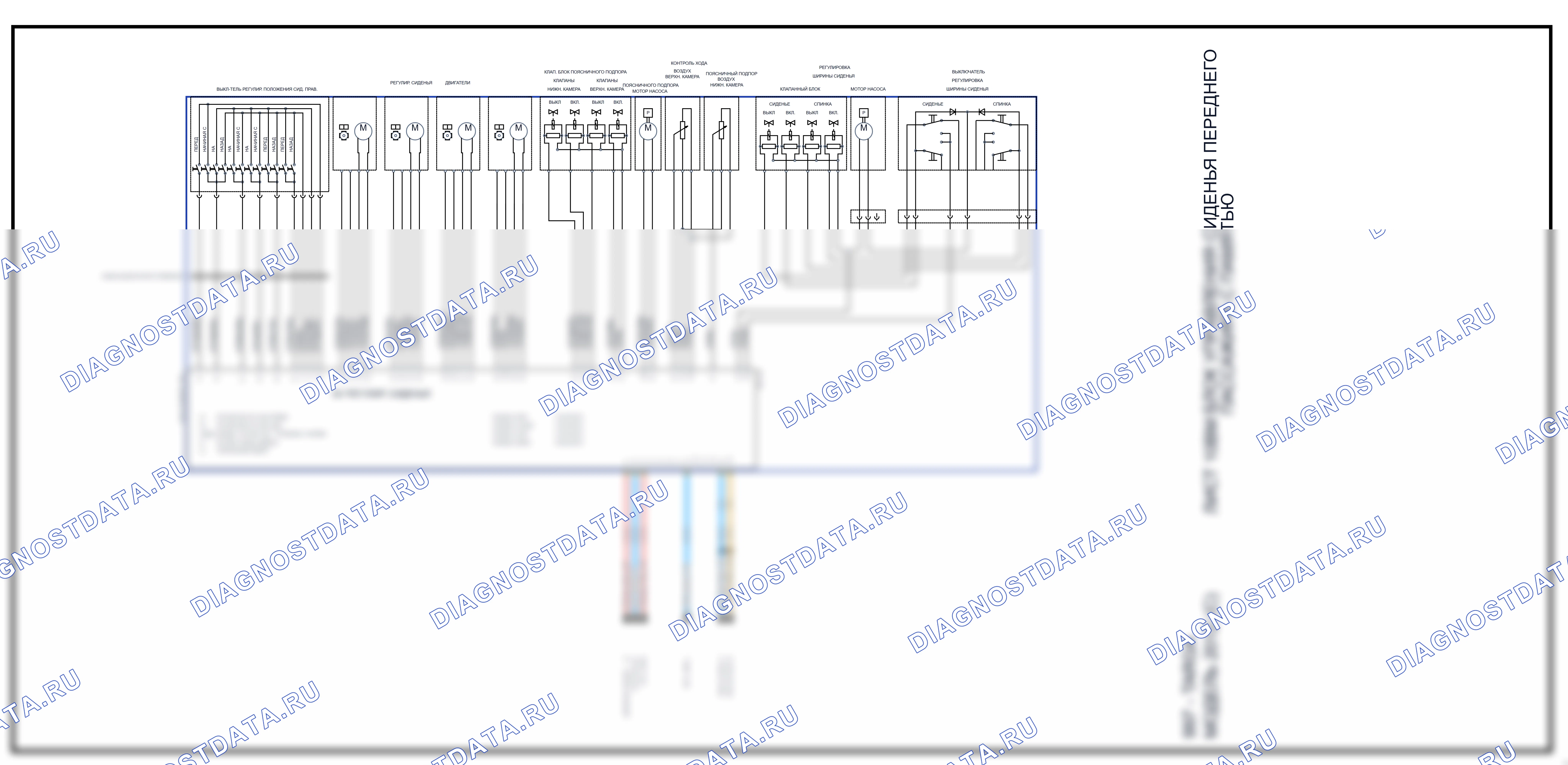 Сиденья — Электросхема сиденья переднего пассажира с памятью для модели 2012 — Электросхема сиденья переднего пассажира с памятью для модели 2012. Porsche 911 Carrera 4 997 рестайлинг (2008-2012)