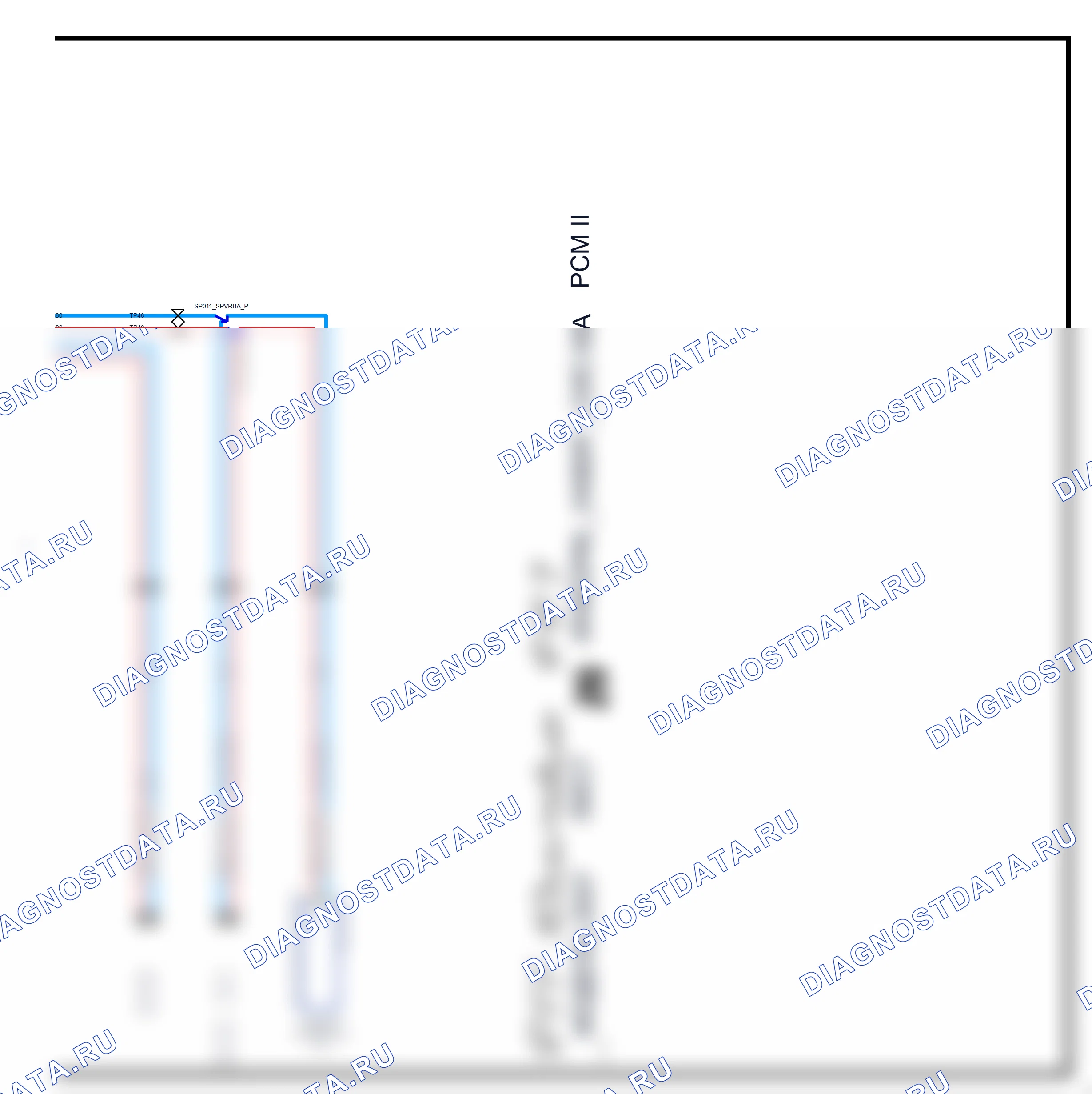 Мультимедиа, навигация и связь — Электросхема PCM (коммуникационного центра Porsche) для модели 2007 — Электросхема PCM (коммуникационного центра Porsche) для модели 2007, Схема 3 из 3. Porsche 911 Carrera 997 (2004-2009)