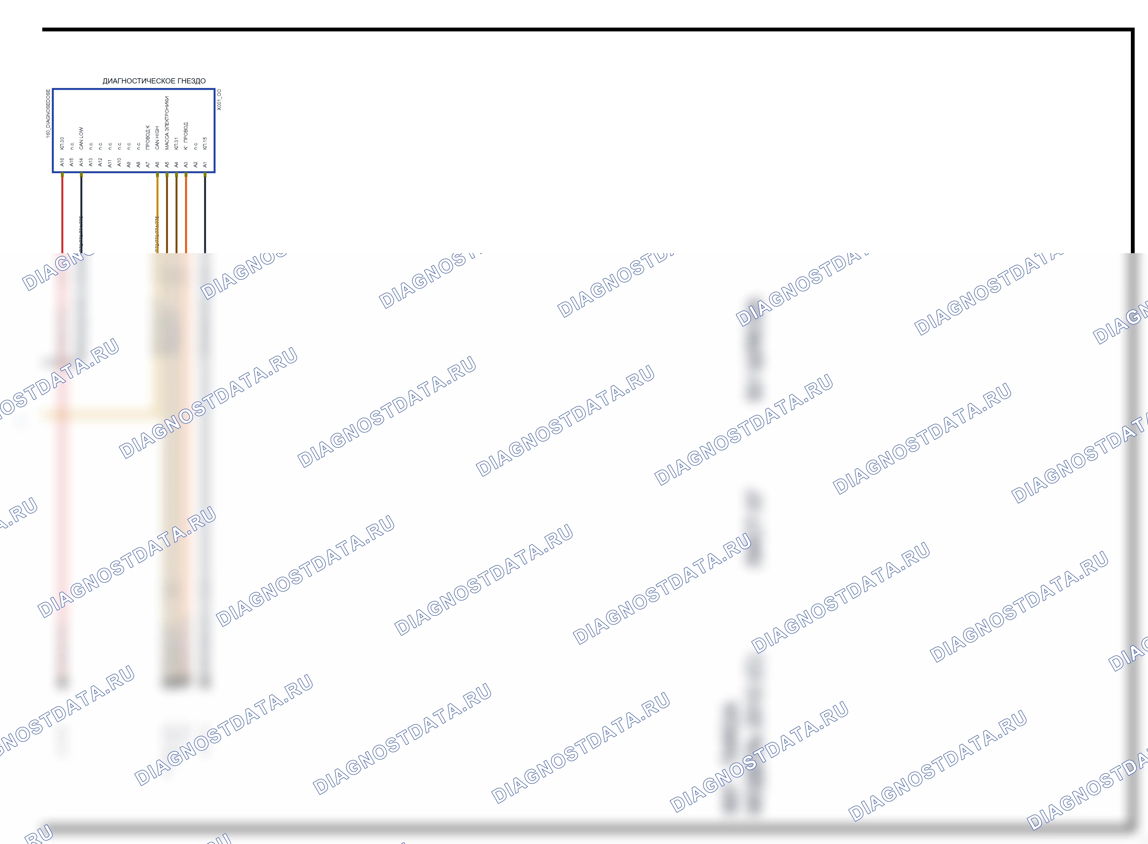 Сети данных и диагностика — Электросхема Gateway для модели 2012 — Электросхема Gateway для модели 2012, Схема 2 из 2. Porsche 911 Carrera 997 рестайлинг (2008-2012)