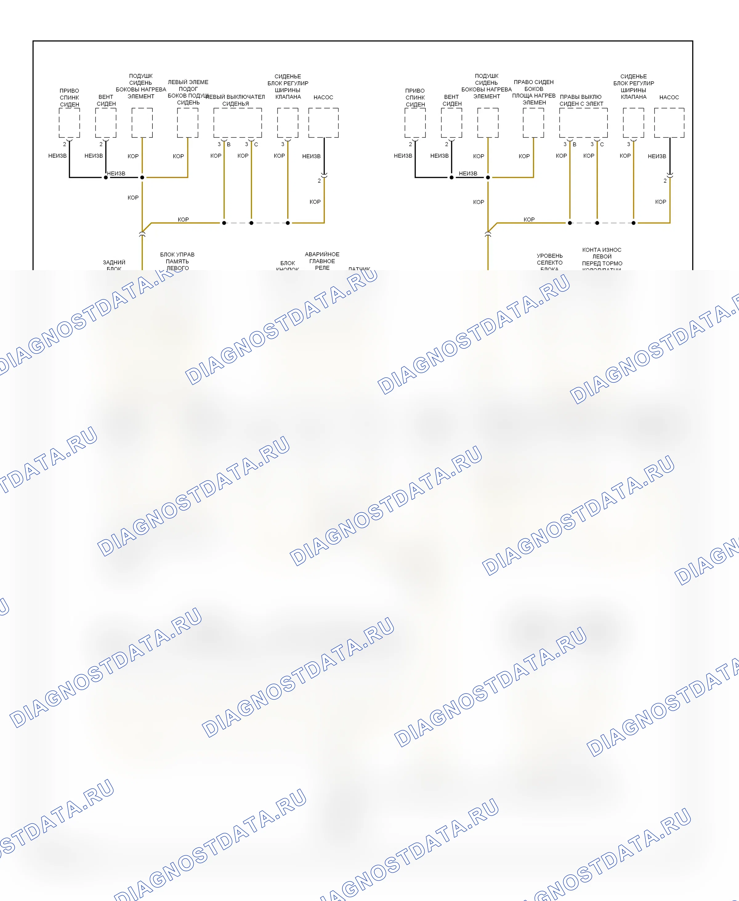 Точки подключения масс — Электросхема точек подключения масс — Электросхема точек подключения масс (4 из 4). Porsche 911 GT3 997 рестайлинг (2009-2011)