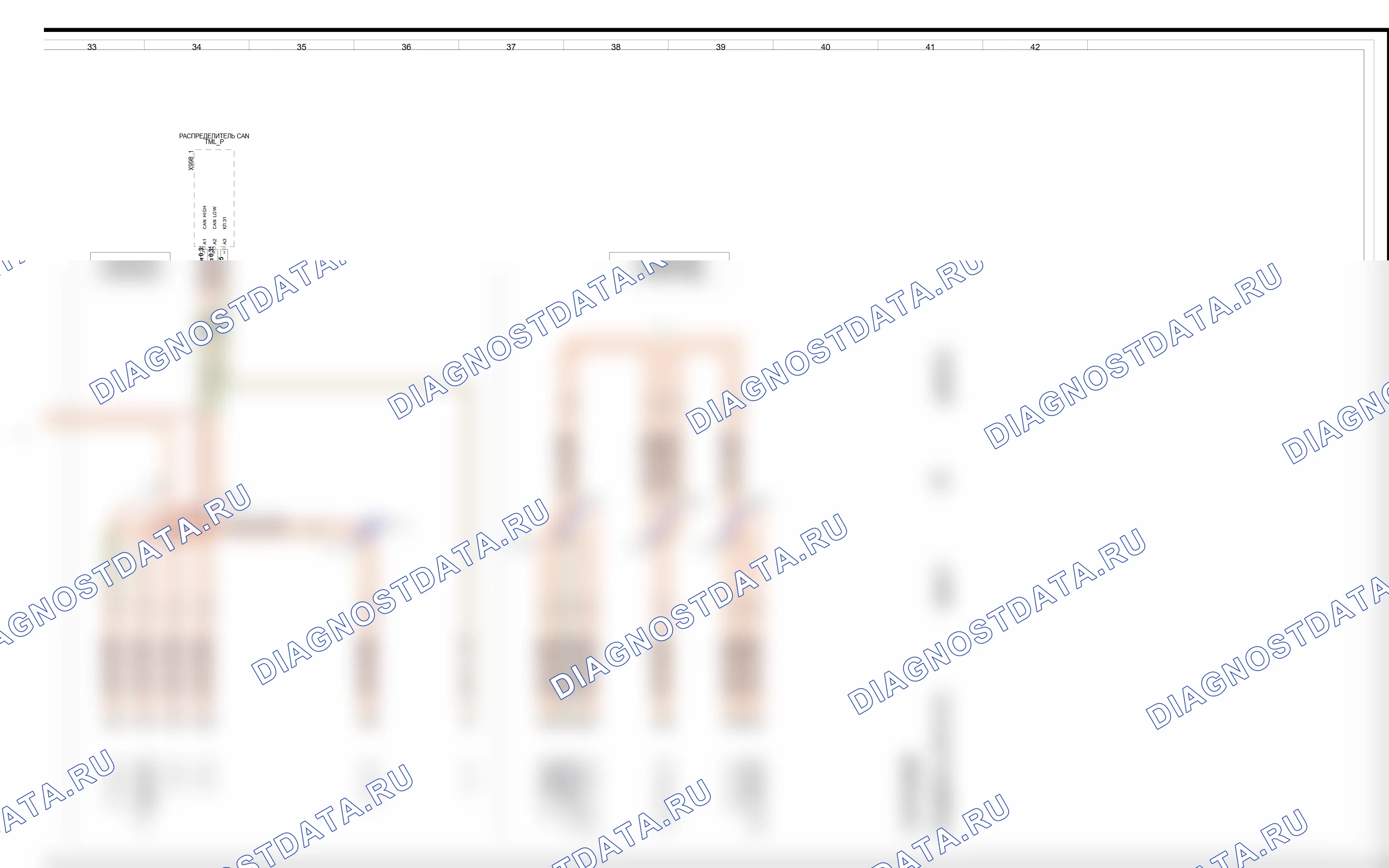 Сети данных и диагностика — Электросхема шлюза для модели 2015 — Электросхема шлюза для модели 2015, Схема 3 из 3. Porsche Cayenne II рестайлинг (2014-2018)
