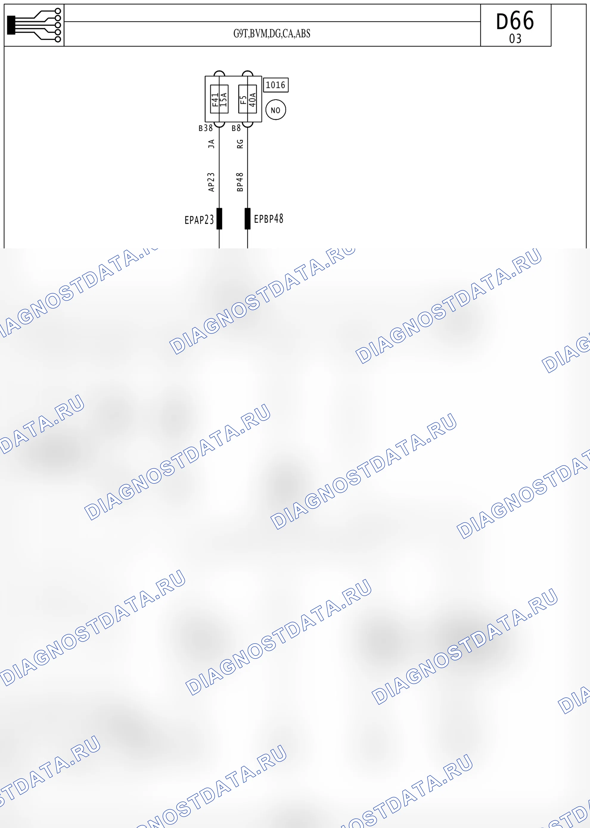 Электросхема диагностического разъёма OBD2 — для а/м с: двиг. G9T (2.2 dCi дизель) + левый руль, кондиционер, Механическая коробка передач, АБС — для а/м с: двиг. G9T (2.2 dCi дизель) + левый руль, кондиционер, Механическая коробка передач, АБС. Renault Avantime I (2001-2003)