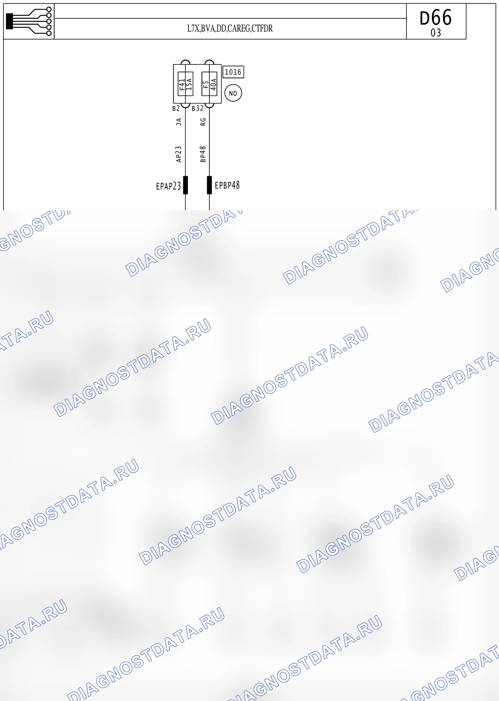 Электросхема диагностического разъёма OBD2 — для а/м с: двиг. L7X (3.0 V6 бензин) + АКПП + правый руль, климат-контроль, Система стабилизации траектории — для а/м с: двиг. L7X (3.0 V6 бензин) + АКПП + правый руль, климат-контроль, Система стабилизации траектории. Renault Avantime I (2001-2003)