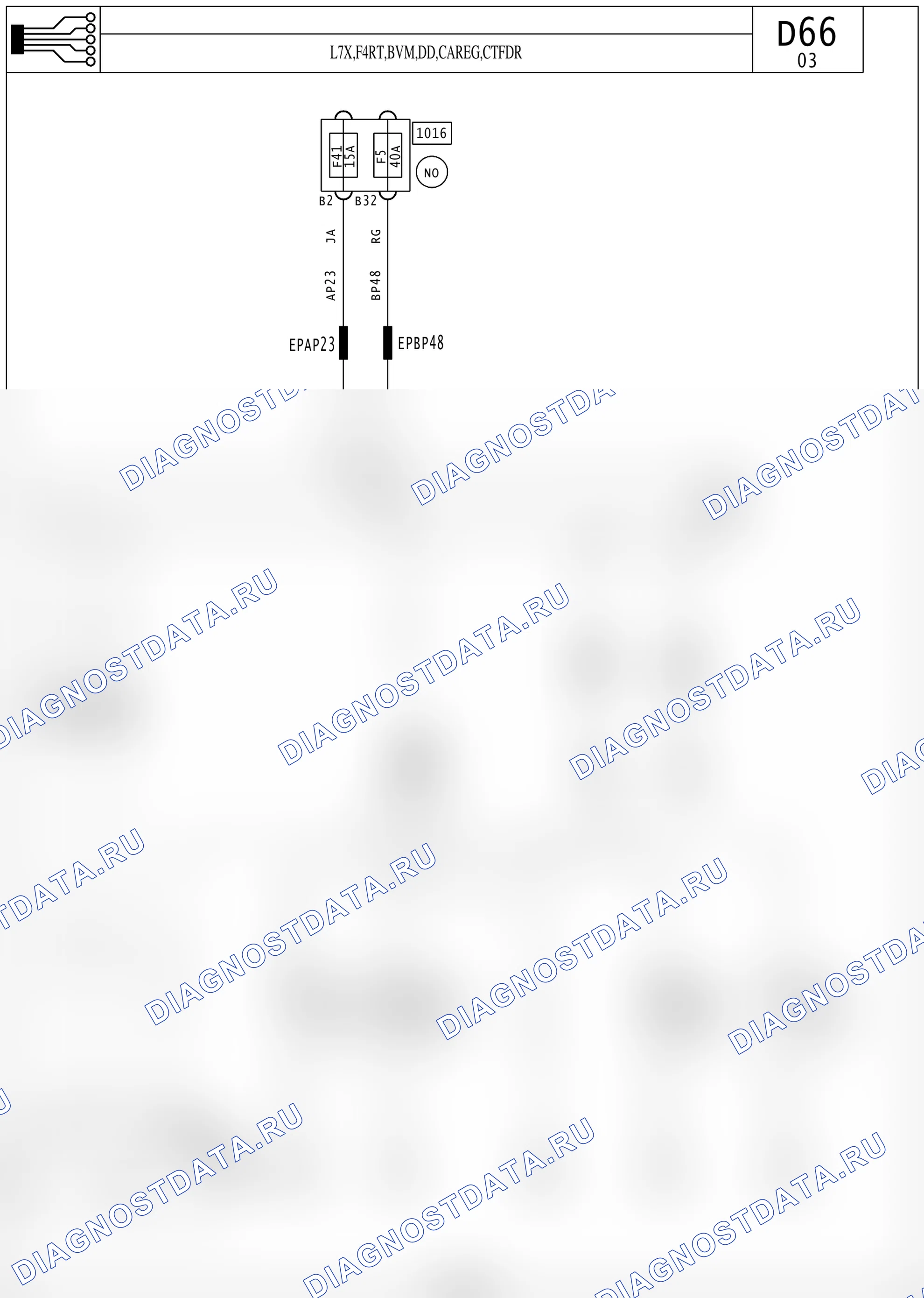 Электросхема диагностического разъёма OBD2 — для а/м с: двиг. L7X (3.0 V6 бензин), F4RT (2.0 бензин) + правый руль, климат-контроль, Механическая коробка передач, Система стабилизации траектории — для а/м с: двиг. L7X (3.0 V6 бензин), F4RT (2.0 бензин) + правый руль, климат-контроль, Механическая коробка передач, Система стабилизации траектории. Renault Avantime I (2001-2003)