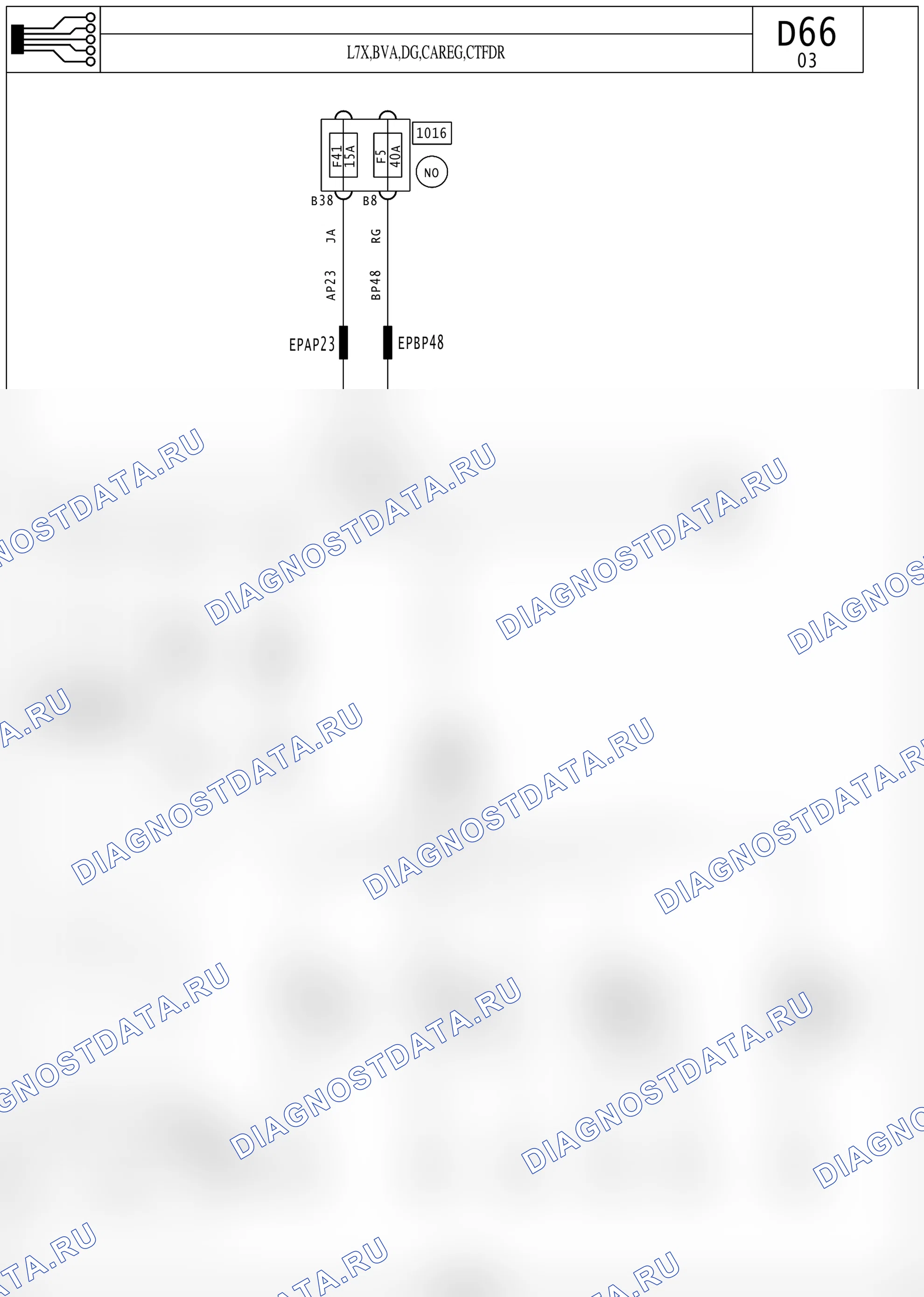 Электросхема диагностического разъёма OBD2 — для а/м с: двиг. L7X (3.0 V6 бензин) + АКПП + левый руль, климат-контроль, Система стабилизации траектории — для а/м с: двиг. L7X (3.0 V6 бензин) + АКПП + левый руль, климат-контроль, Система стабилизации траектории. Renault Avantime I (2001-2003)