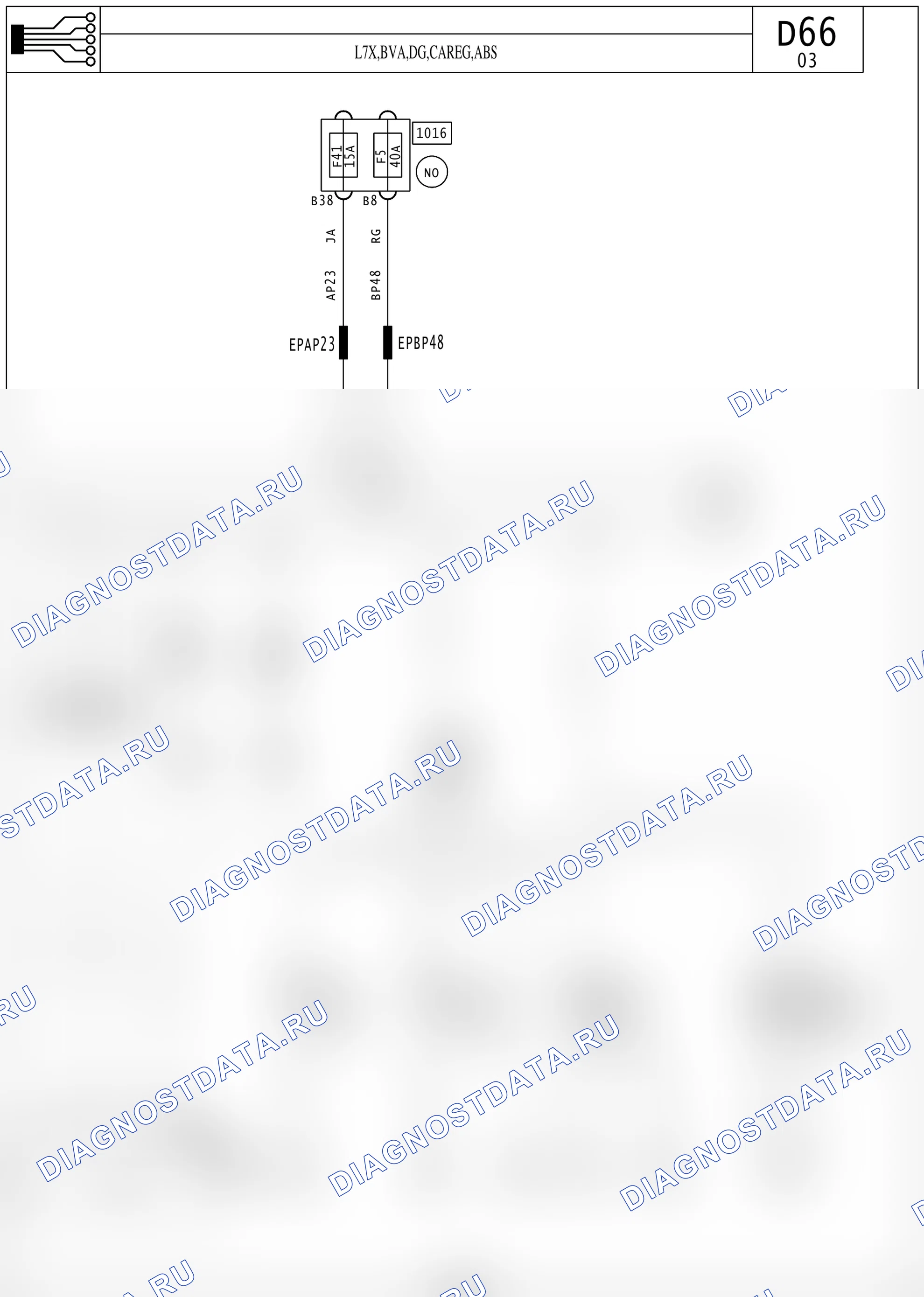 Электросхема диагностического разъёма OBD2 — для а/м с: двиг. L7X (3.0 V6 бензин) + АКПП + левый руль, климат-контроль, АБС — для а/м с: двиг. L7X (3.0 V6 бензин) + АКПП + левый руль, климат-контроль, АБС. Renault Avantime I (2001-2003)