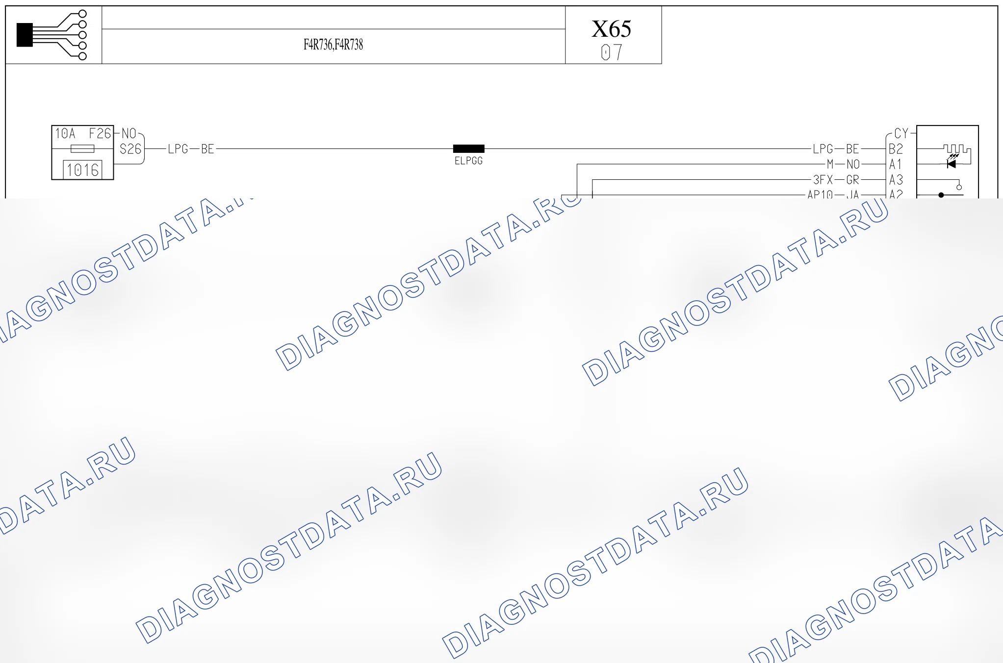 Электросхема круиз-контроля — для а/м с: двиг. F4R736/738 (2.0 бензин) — для а/м с: двиг. F4R736/738 (2.0 бензин). Renault Clio II (1998-2010)