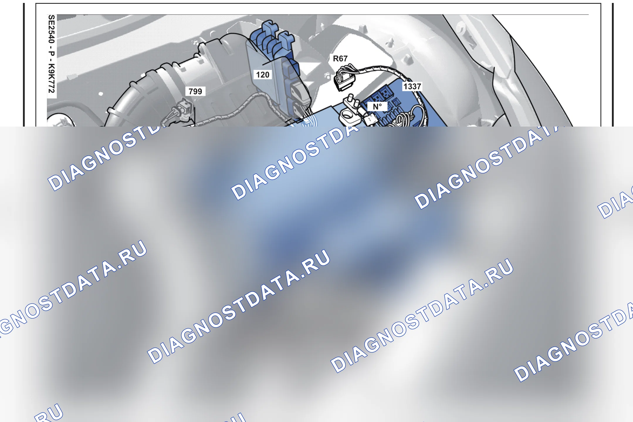 Расположение компонентов — Расположение компонентов: лист S43 — Расположение компонентов: лист S43. Renault Clio III (2005-2012)