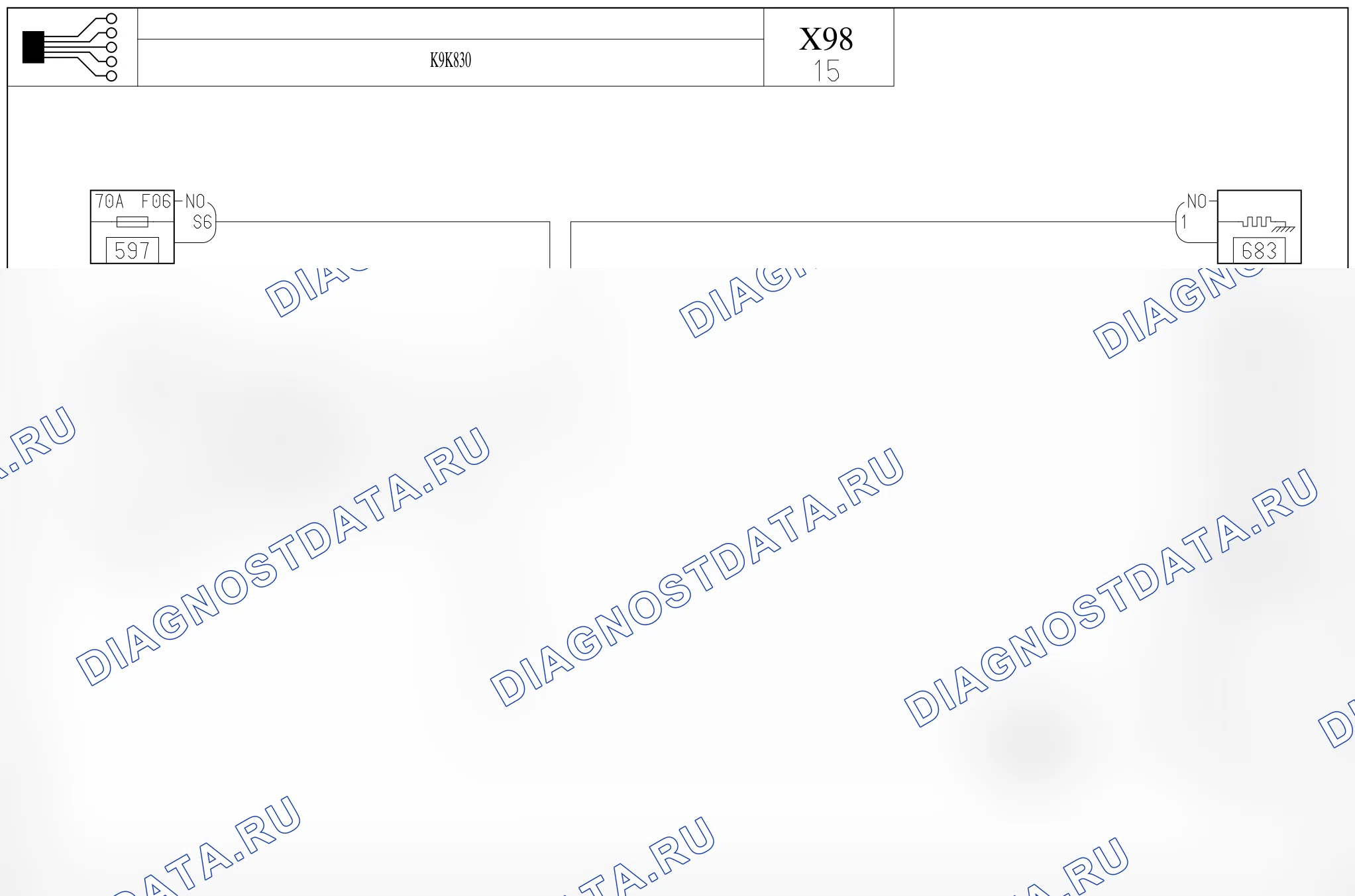 Электросхема свечей накаливания — для а/м с: двиг. K9K830 (1.5 dCi дизель) — для а/м с: двиг. K9K830 (1.5 dCi дизель). Renault Clio IV (2012-2019)