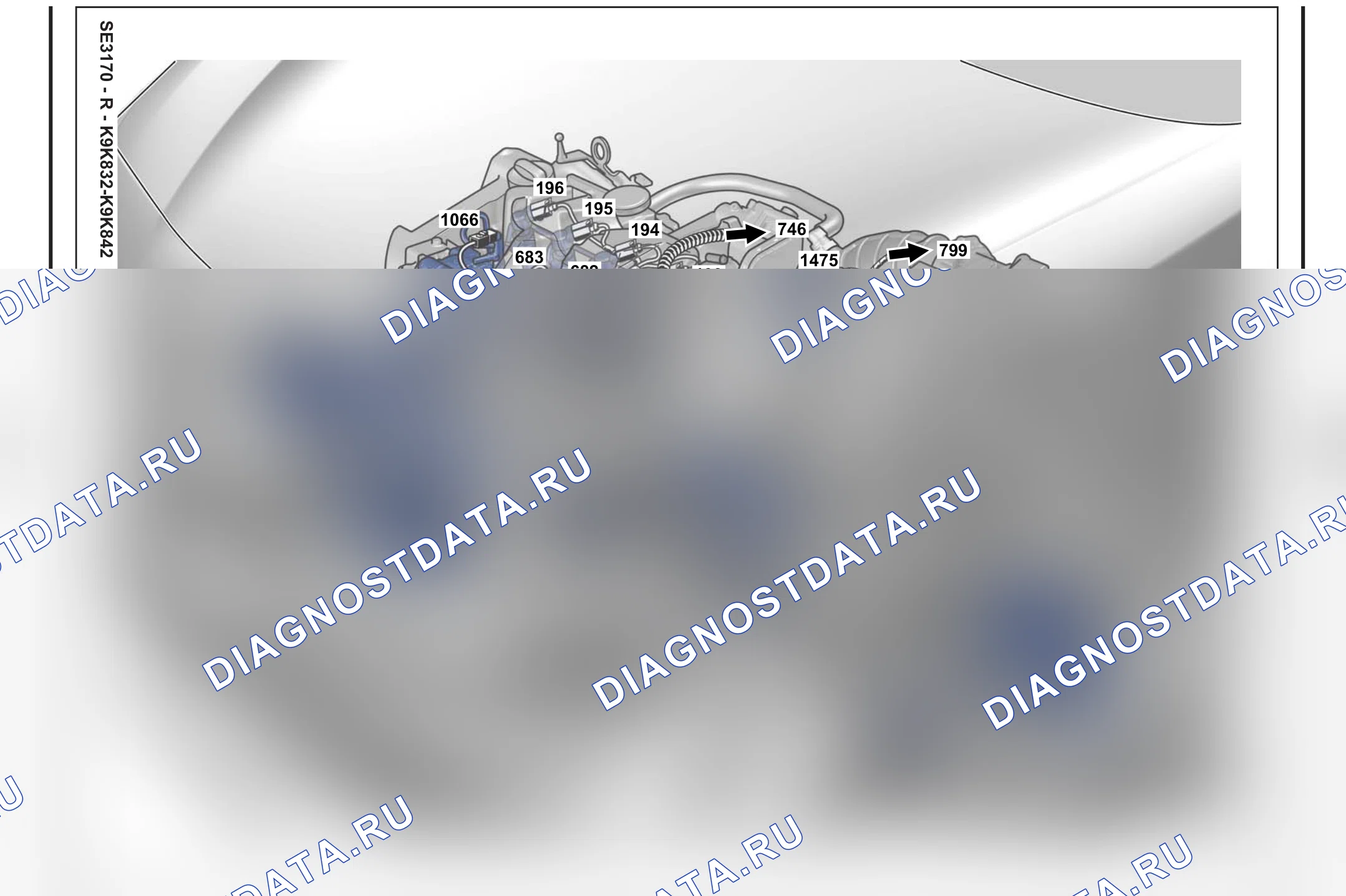 Расположение компонентов — Расположение компонентов: лист S82 — Расположение компонентов: лист S82. Renault Fluence I (2009-2013)