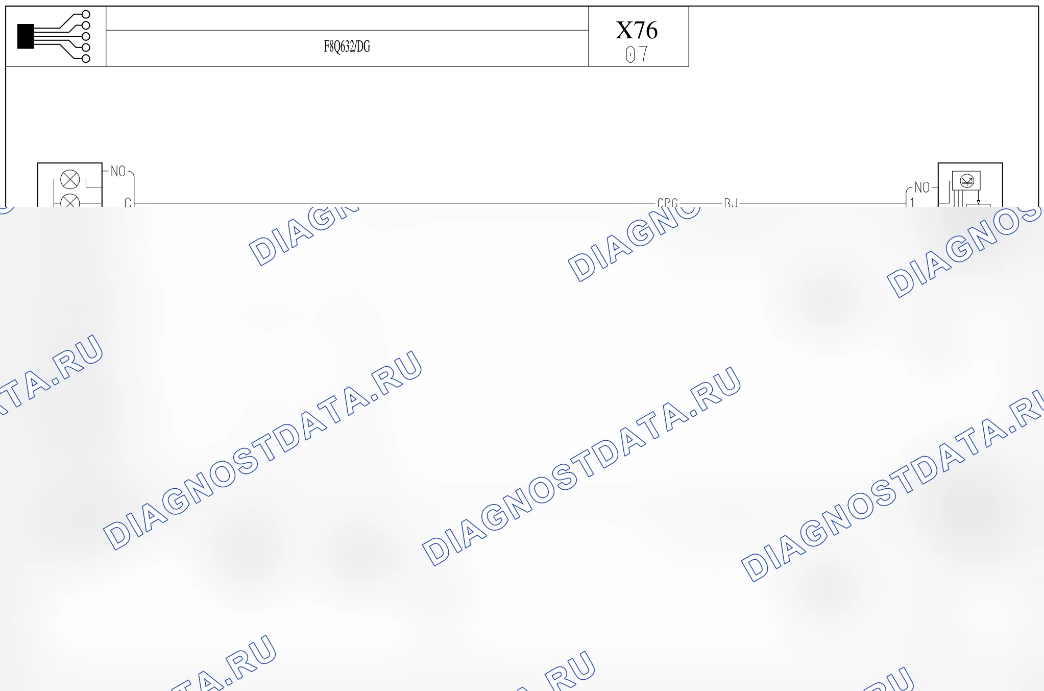 Электросхема дистанционного корректора фар — для а/м с: двиг. F8Q632 (1.9 D дизель) + левый руль — для а/м с: двиг. F8Q632 (1.9 D дизель) + левый руль. Renault Kangoo II (2008-2013)