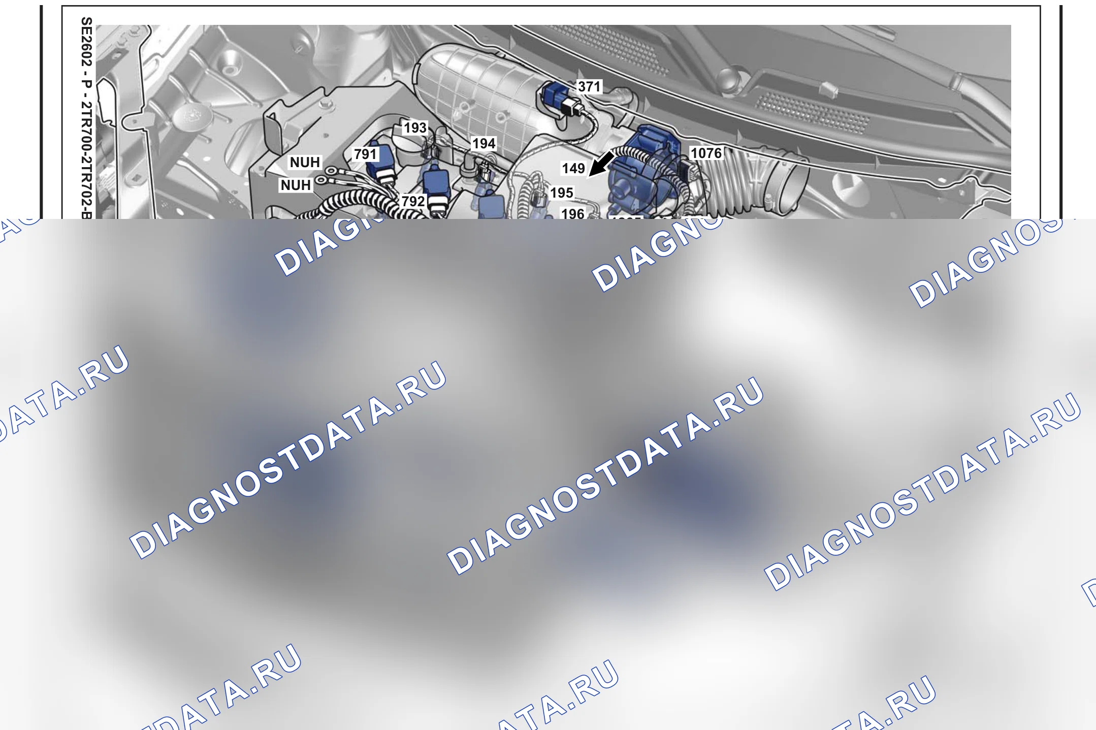 Расположение компонентов — Расположение компонентов: лист S49 — Расположение компонентов: лист S49. Renault Koleos I (2008-2016)