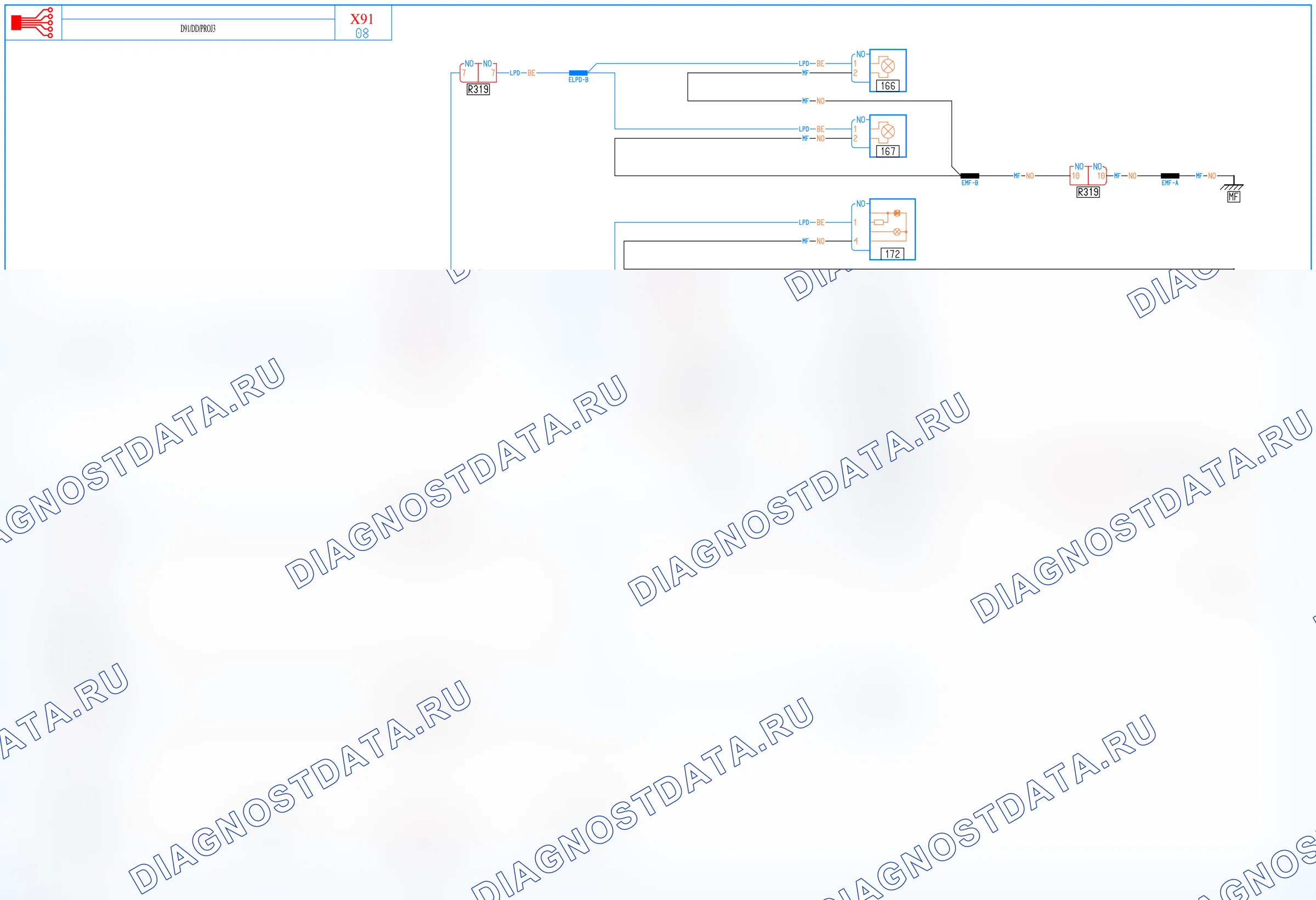 Габаритные огни — для а/м с: правый руль, Купе X91, Фара типа 3 — для а/м с: правый руль, Купе X91, Фара типа 3. Renault Laguna III (2007-2015)