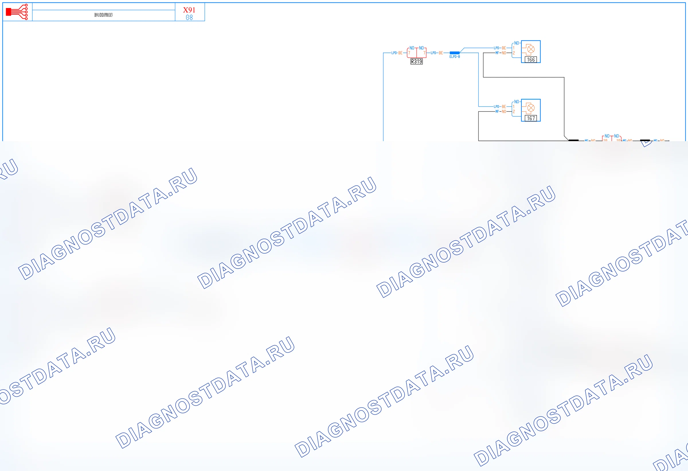 Габаритные огни — для а/м с: правый руль, 5-дверный хэтчбек X91, Фара типа 3 — для а/м с: правый руль, 5-дверный хэтчбек X91, Фара типа 3. Renault Laguna III (2007-2015)
