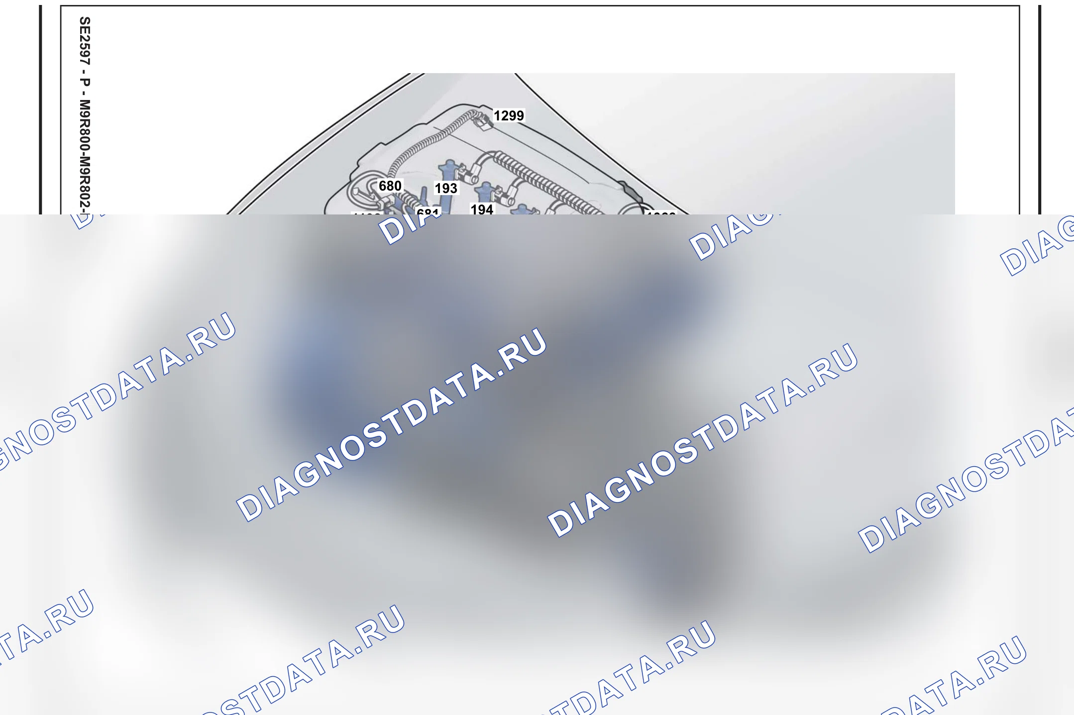 Расположение компонентов — Расположение компонентов: лист S67 — Расположение компонентов: лист S67. Renault Laguna III (2007-2015)