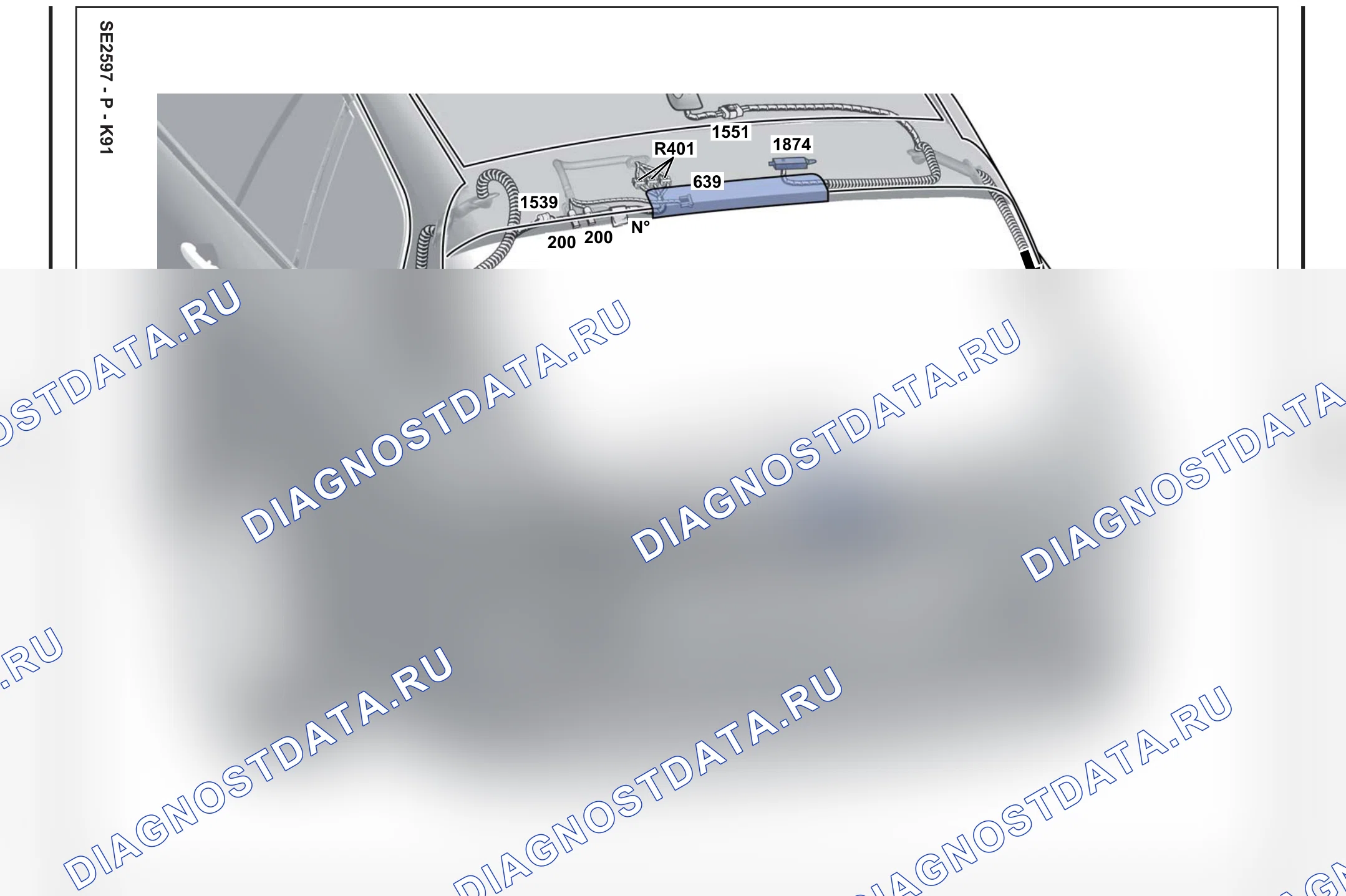 Расположение компонентов — Расположение компонентов: лист S33 — Расположение компонентов: лист S33. Renault Laguna III (2007-2015)
