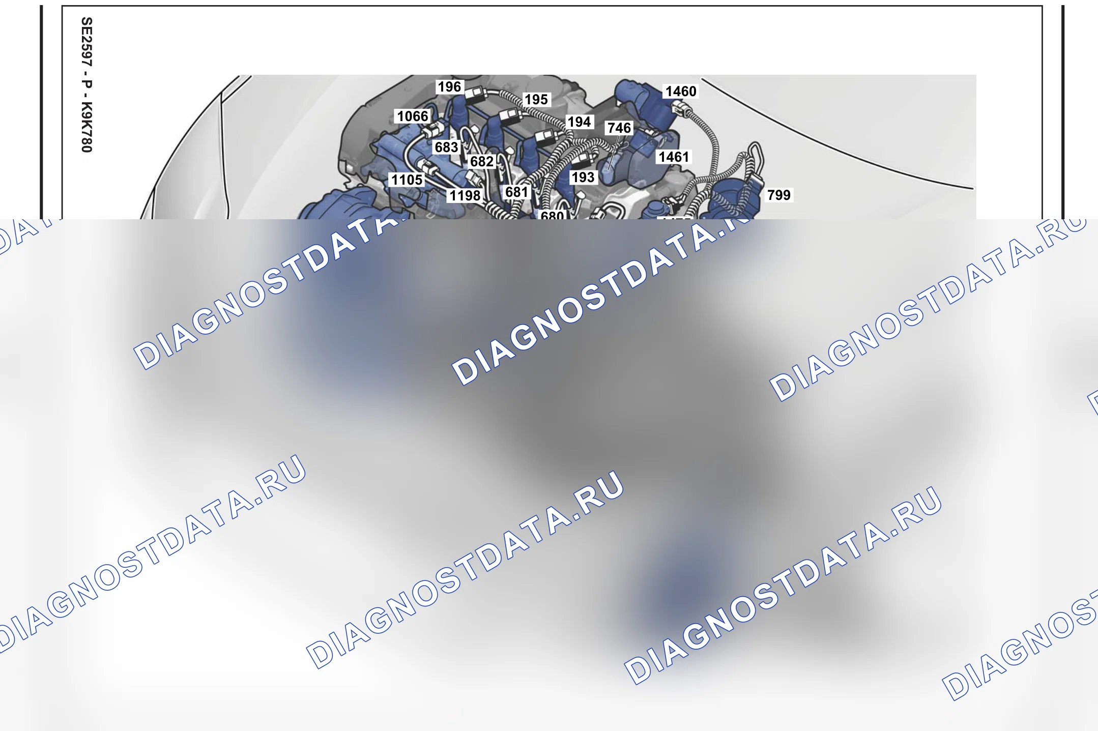 Расположение компонентов — Расположение компонентов: лист S50 — Расположение компонентов: лист S50. Renault Laguna III (2007-2015)