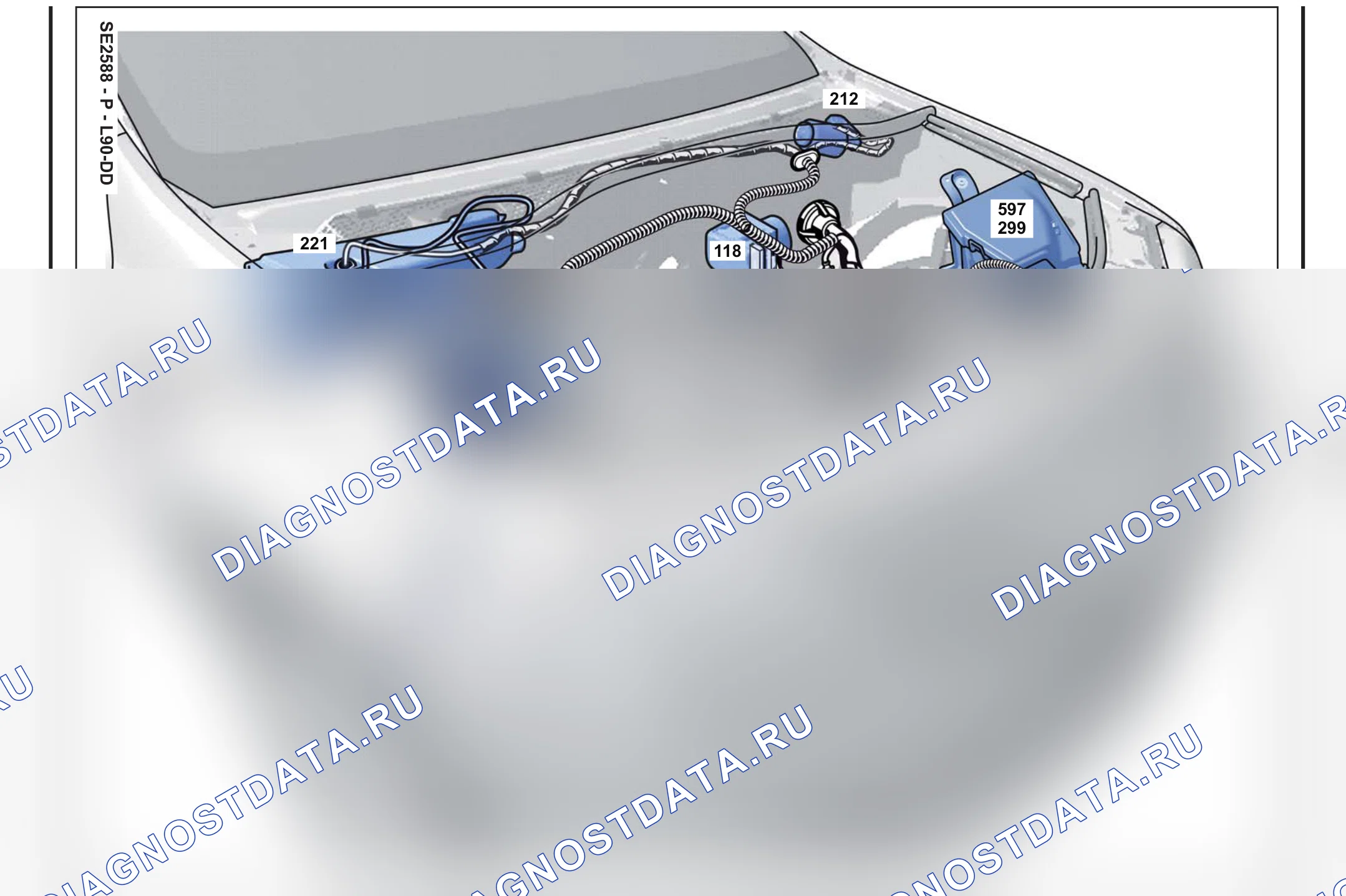 Расположение компонентов — Расположение компонентов: лист S8 — Расположение компонентов: лист S8. Renault Logan I (2004-2015)