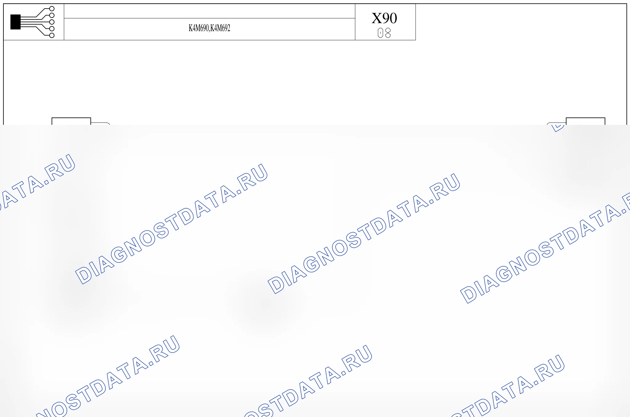 Цепь запуска двигателя — для а/м с: двиг. K4M690/692 (1.6 бензин) — для а/м с: двиг. K4M690/692 (1.6 бензин). Renault Logan I (2004-2015)